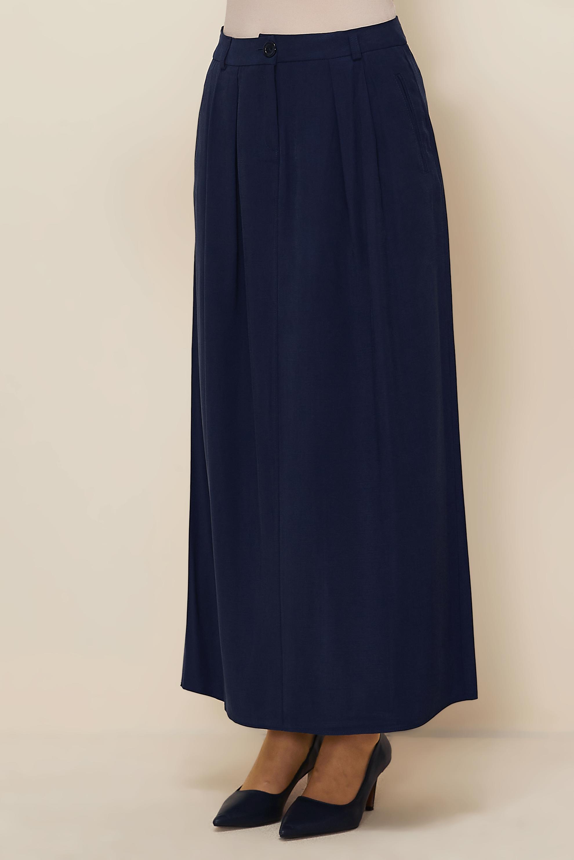 Vêtements hijab BLEU MARINE JUPE TRAPÈZE 60717