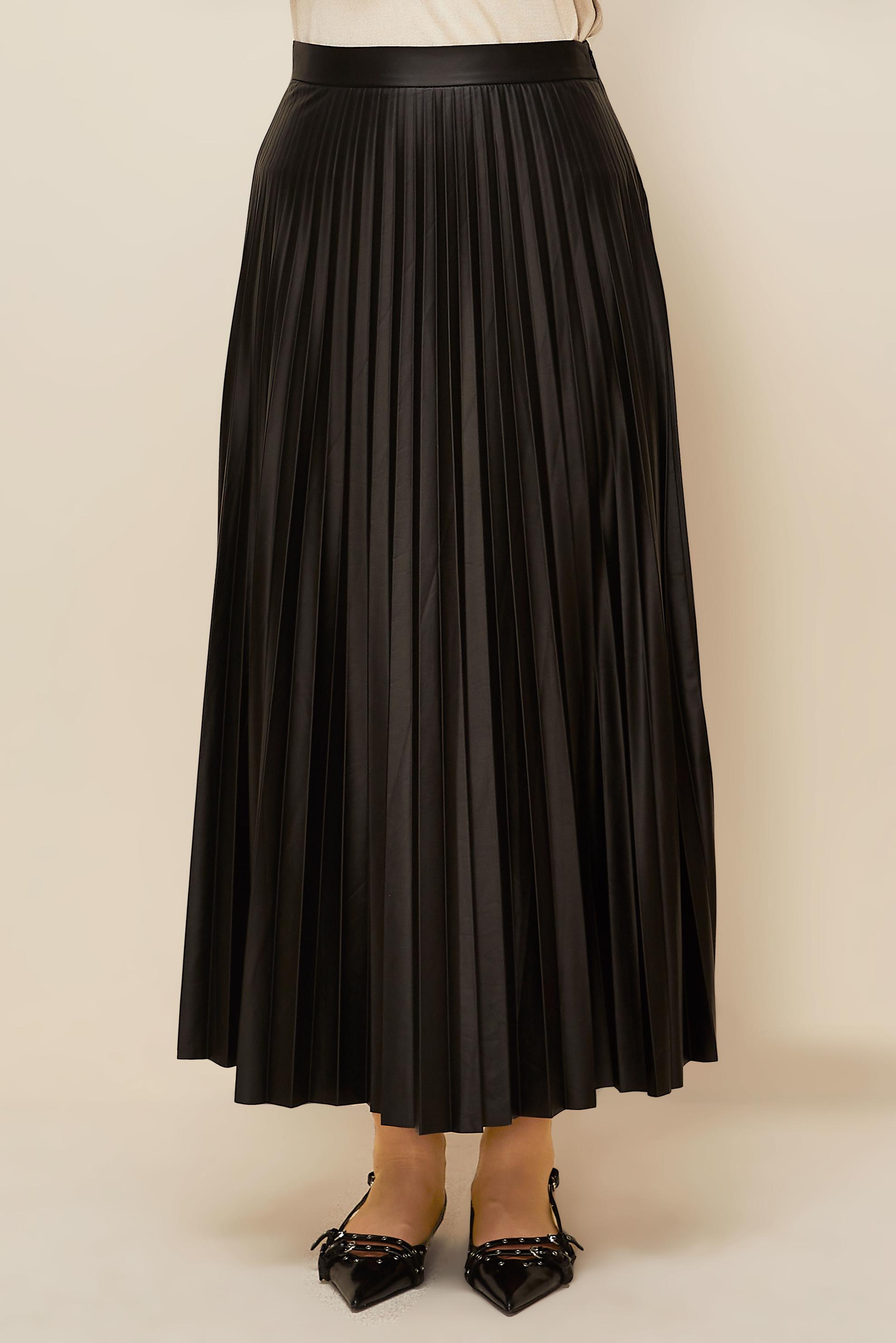 Tesettür giyim SİYAH PİLİSELİ ETEK 60723