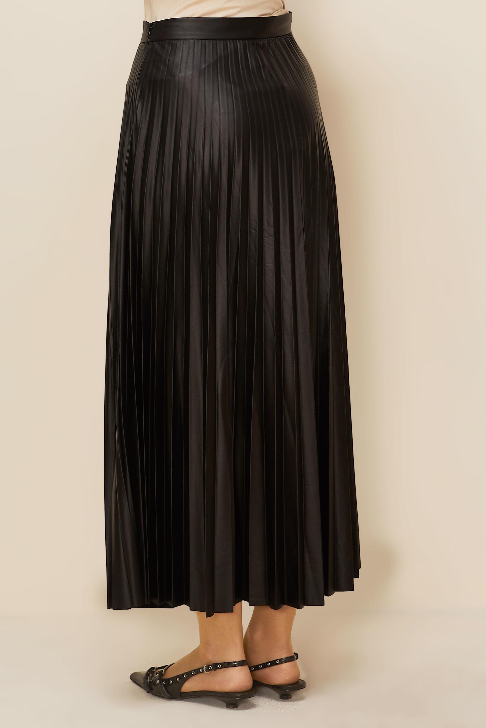 Tesettür giyim SİYAH PİLİSELİ ETEK 60723