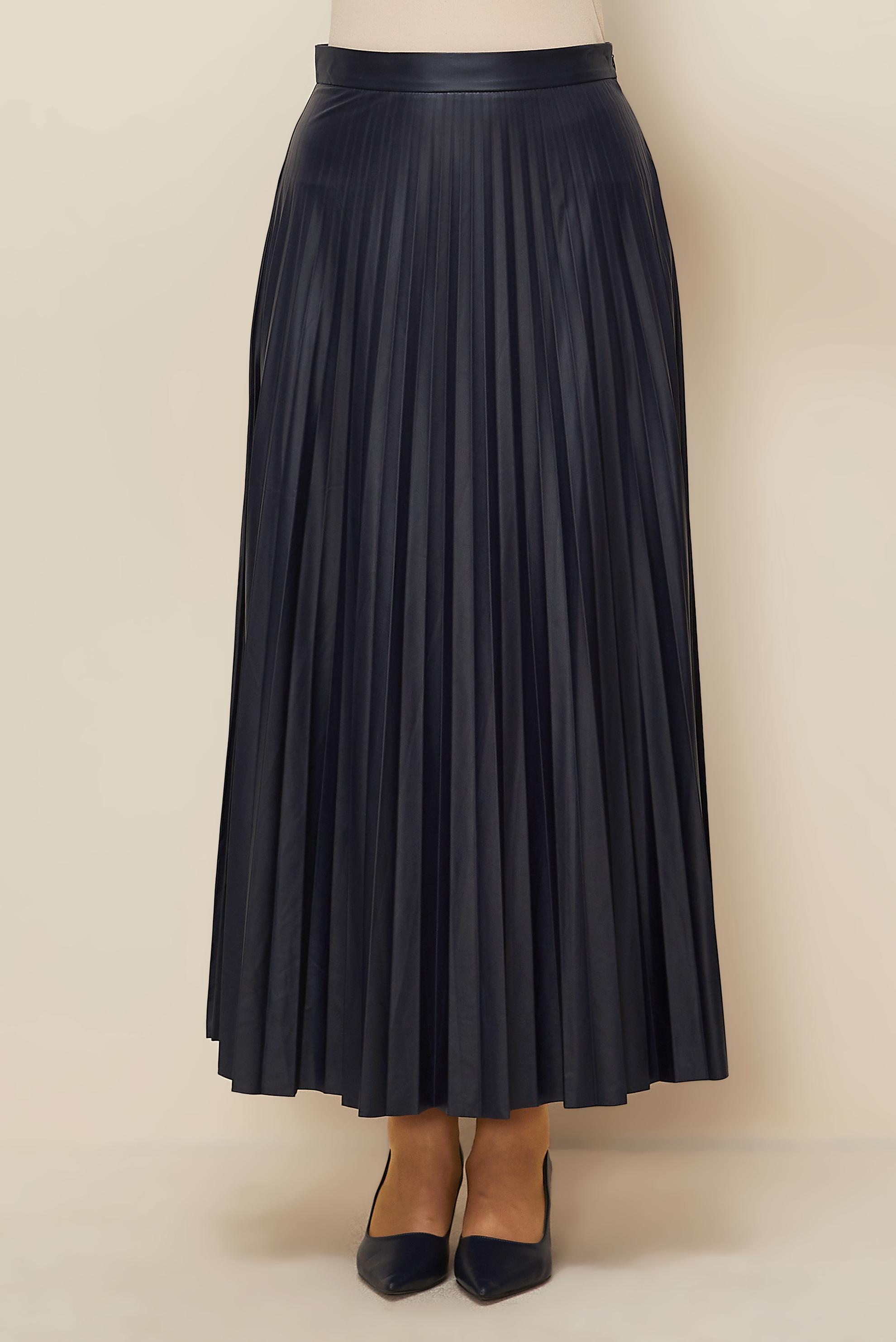 Tesettür giyim LACİVERT PİLİSELİ ETEK 60723