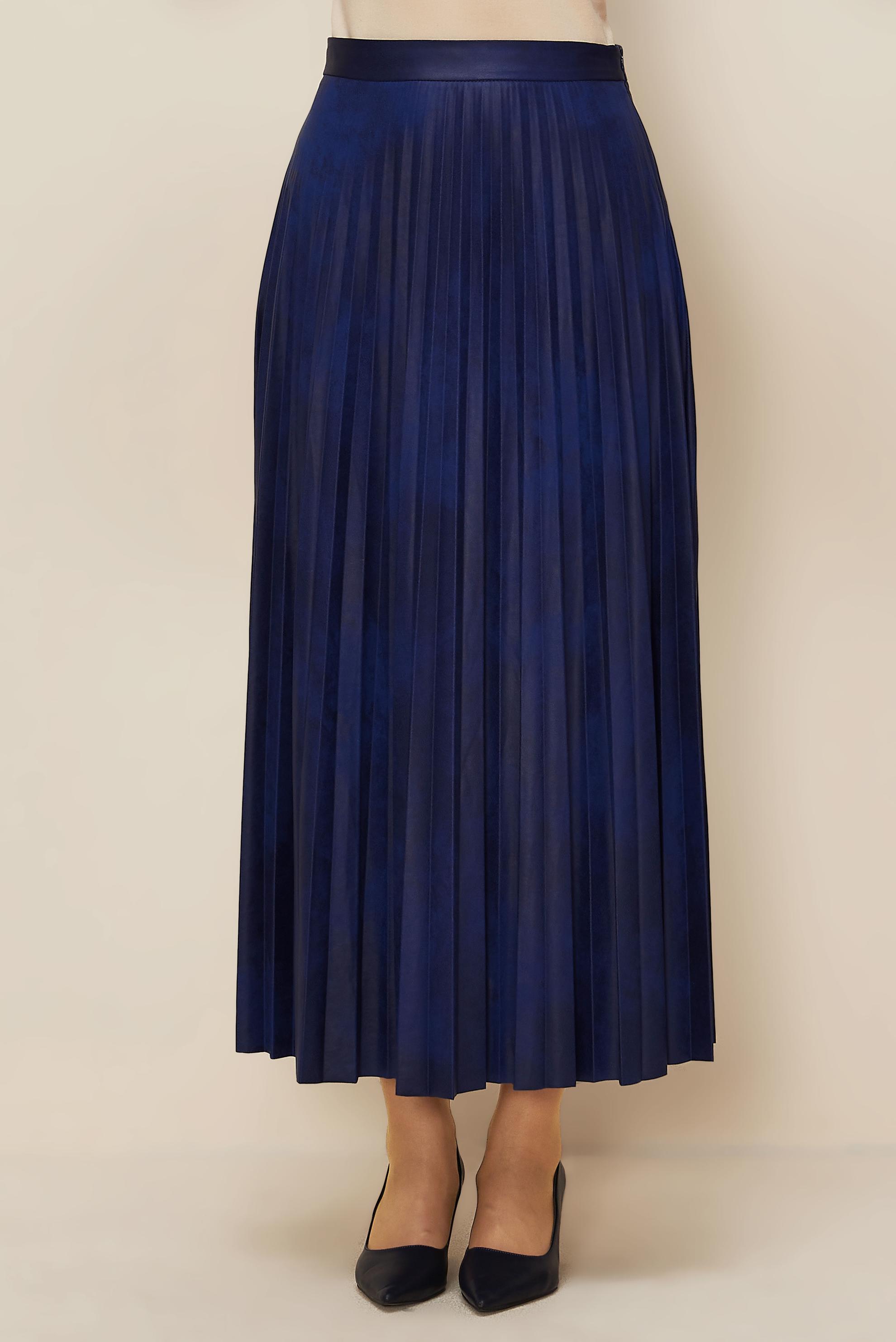 Tesettür giyim LACİVERT PİLİSELİ ETEK 60723