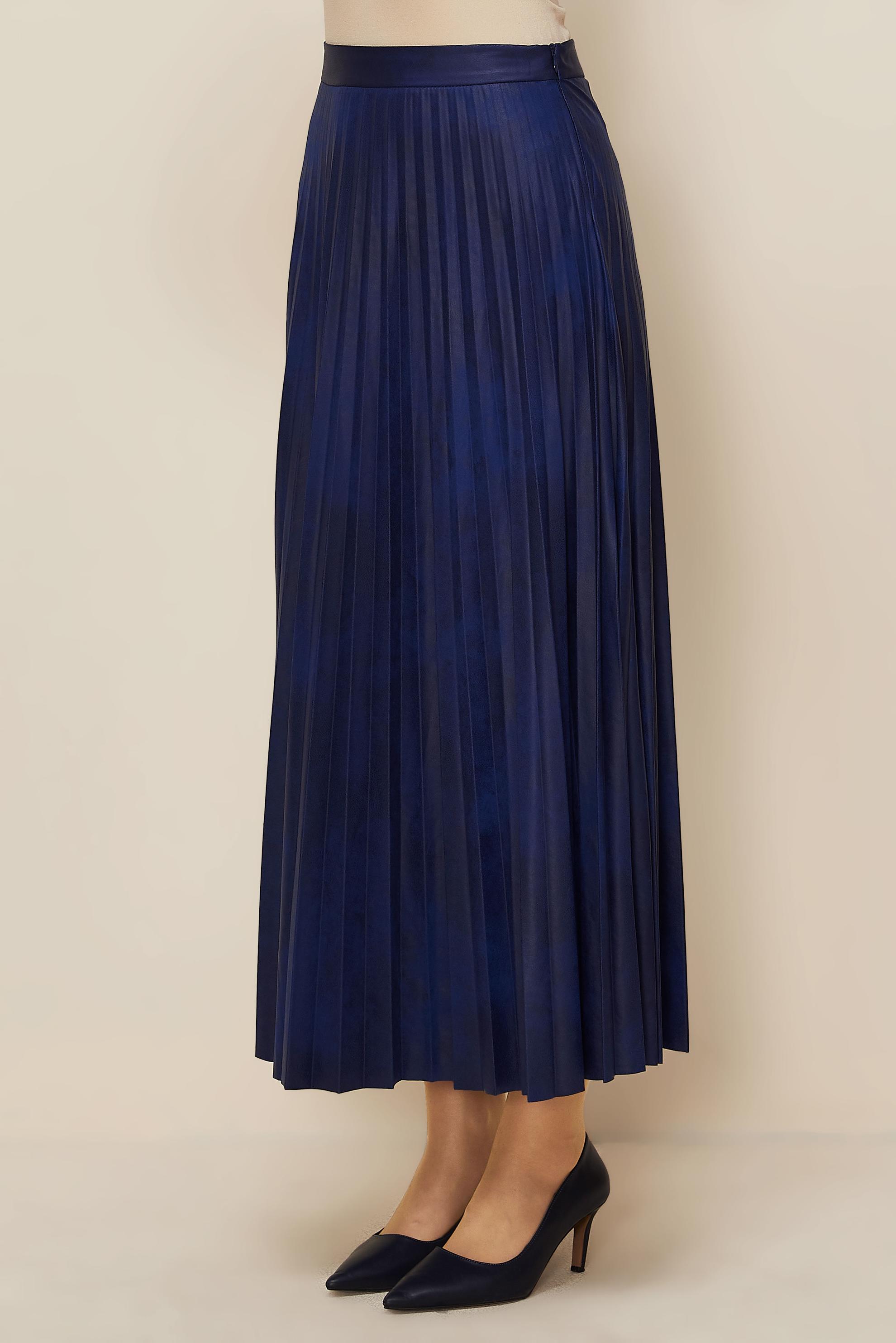 Tesettür giyim LACİVERT PİLİSELİ ETEK 60723