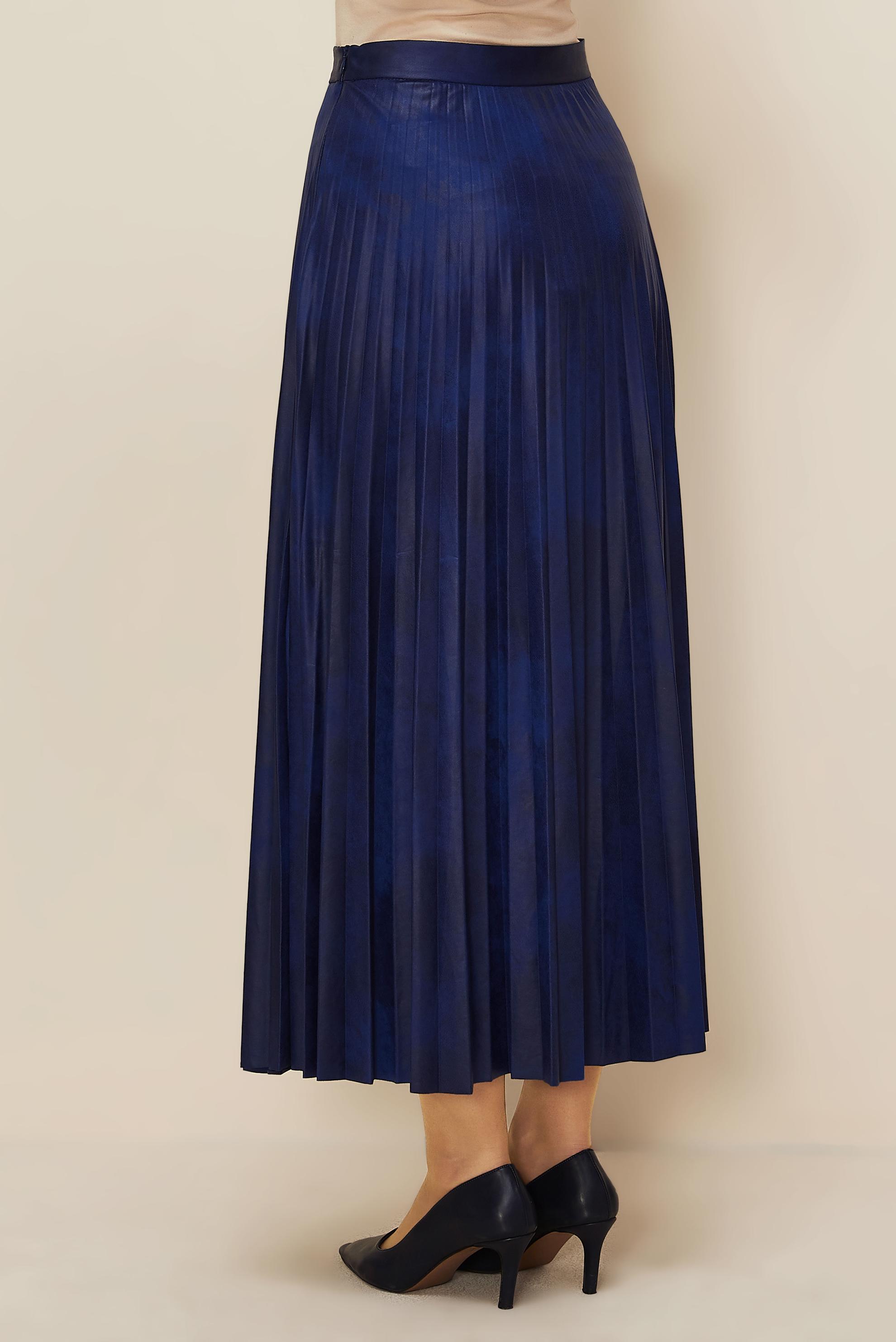 Tesettür giyim LACİVERT PİLİSELİ ETEK 60723