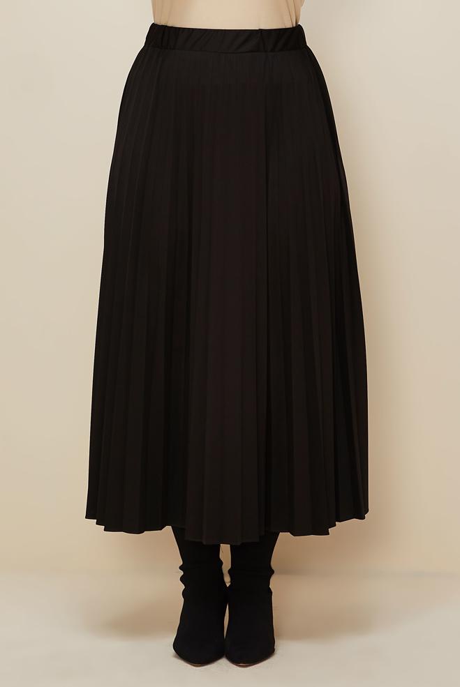 Vêtements hijab NOIR JUPE GRANDE TAILLE 60730 - ALVİNA