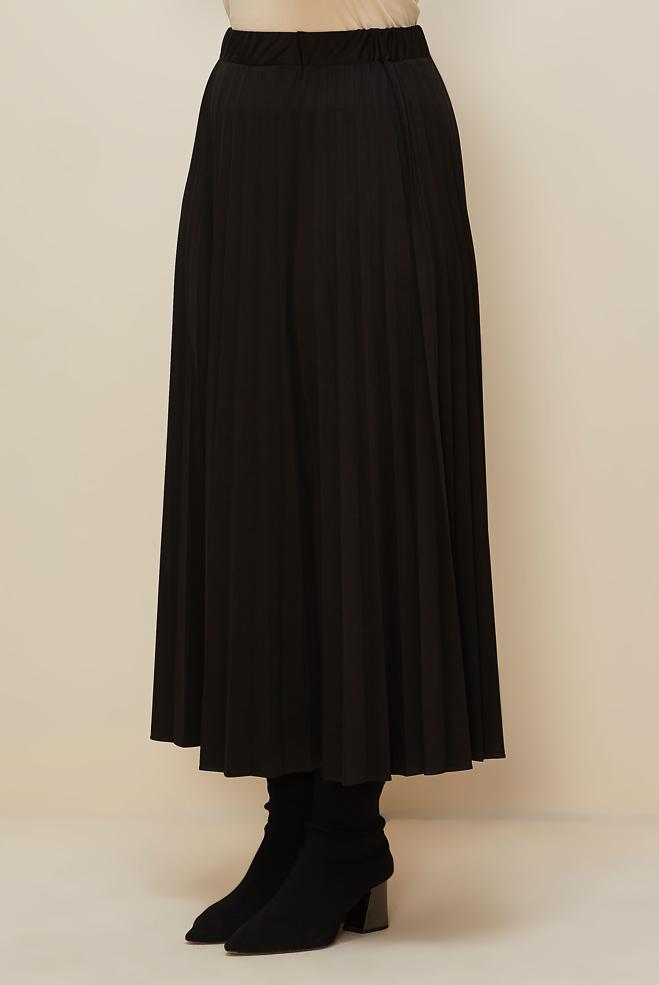 Vêtements hijab NOIR JUPE GRANDE TAILLE 60730 - ALVİNA