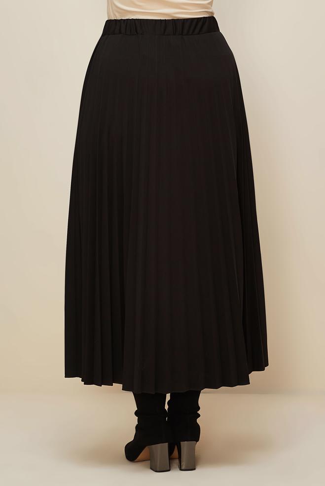 Vêtements hijab NOIR JUPE GRANDE TAILLE 60730 - ALVİNA