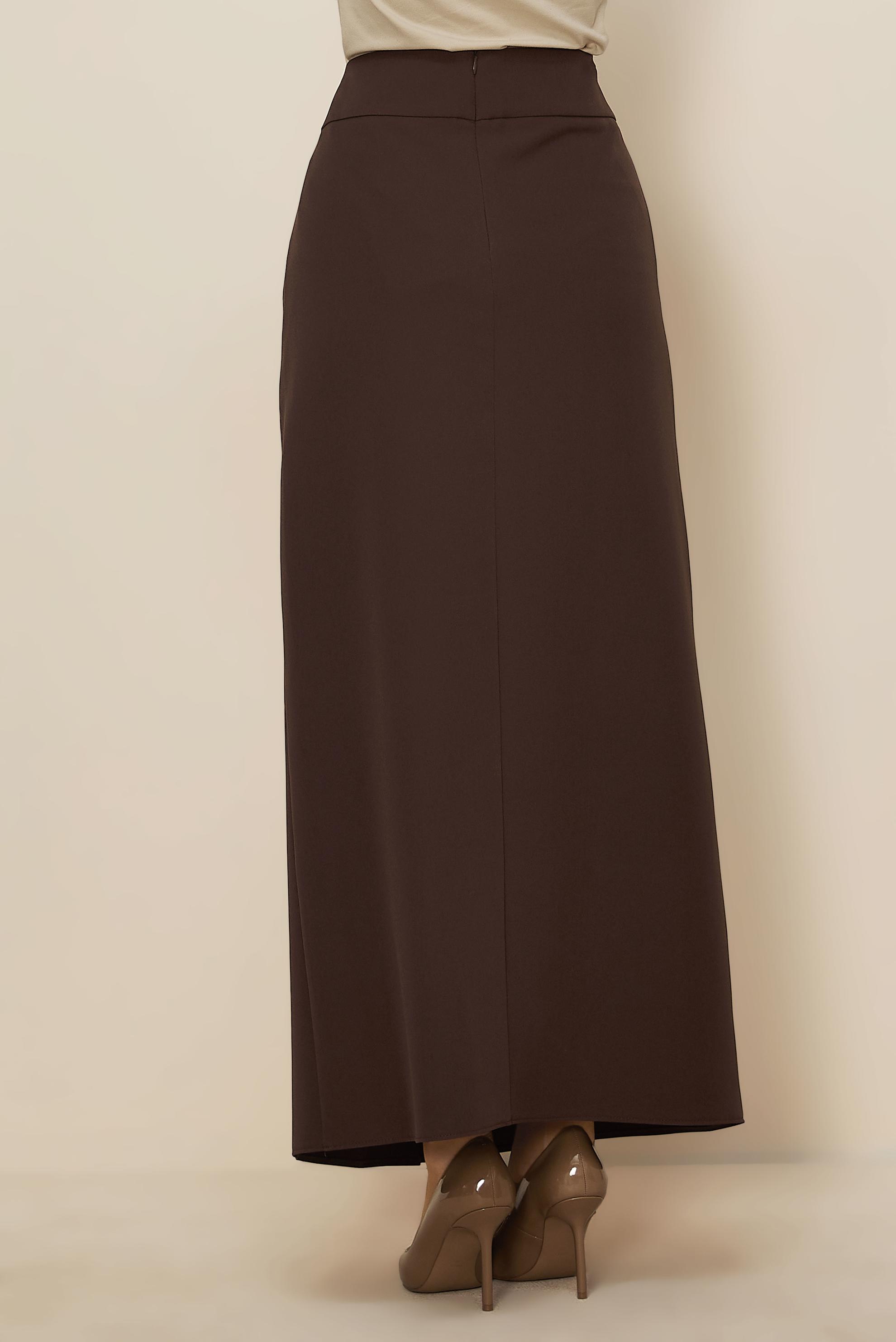 Hijab clothing BROWN LACE UP DETAIL SKIRT 60731