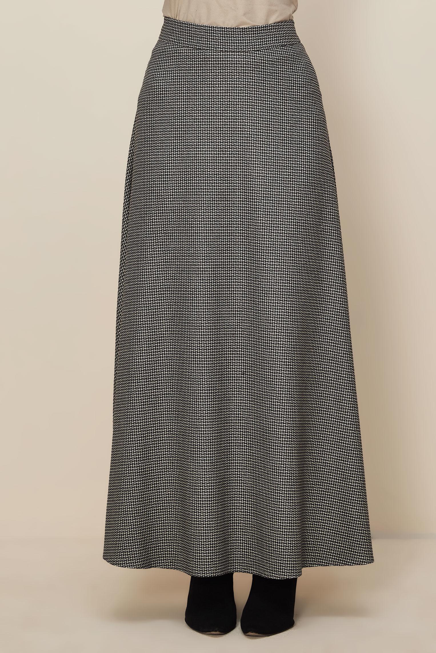 Tesettür giyim SİYAH ÇAN ETEK 60734