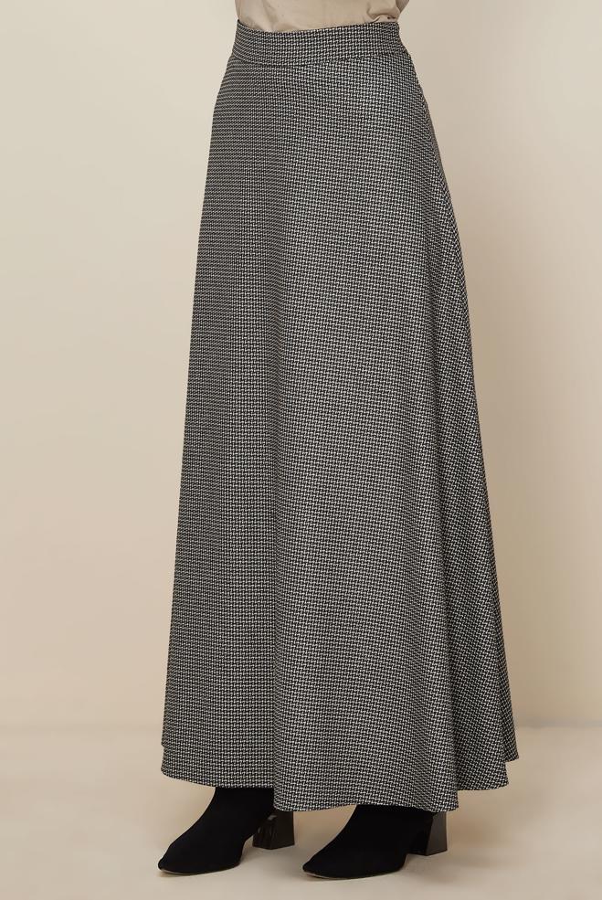 Tesettür giyim SİYAH ÇAN ETEK 60734 - ALVİNA