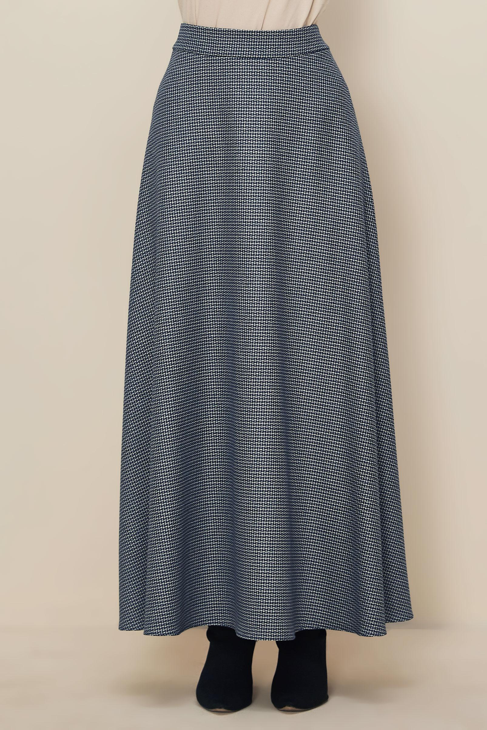 Tesettür giyim LACİVERT ÇAN ETEK 60734