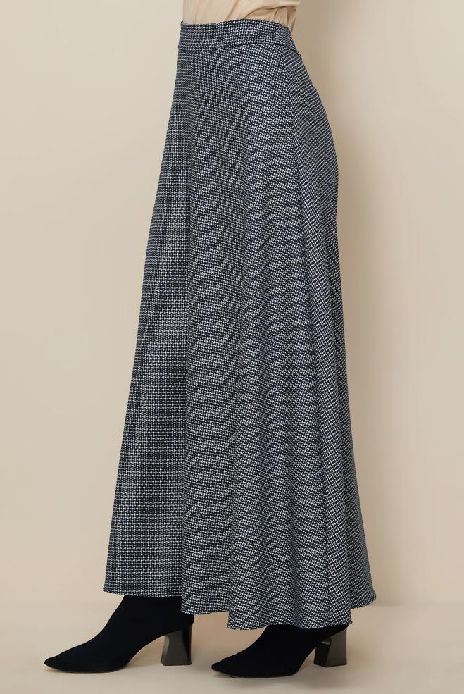 Tesettür giyim LACİVERT ÇAN ETEK 60734 - ALVİNA