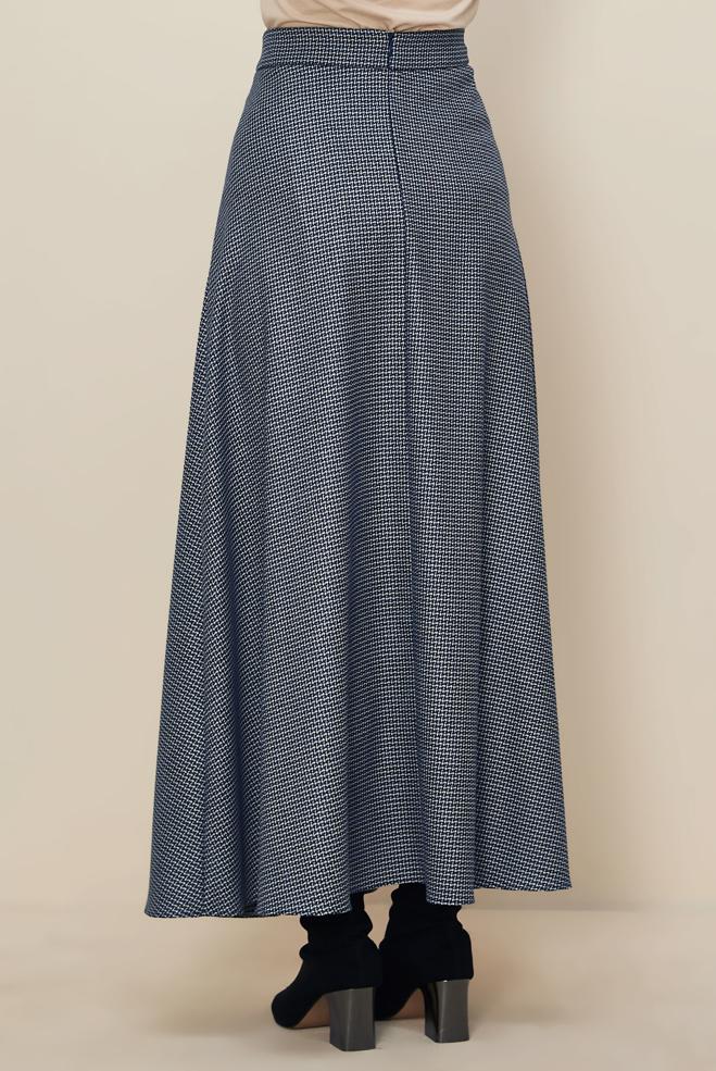 Tesettür giyim LACİVERT ÇAN ETEK 60734 - ALVİNA