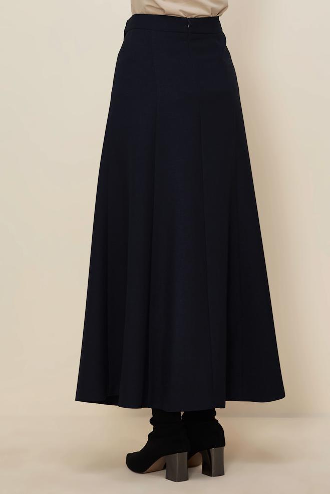 Tesettür giyim LACİVERT BAĞLAMA DETAYLI ETEK 60737 - ALVİNA