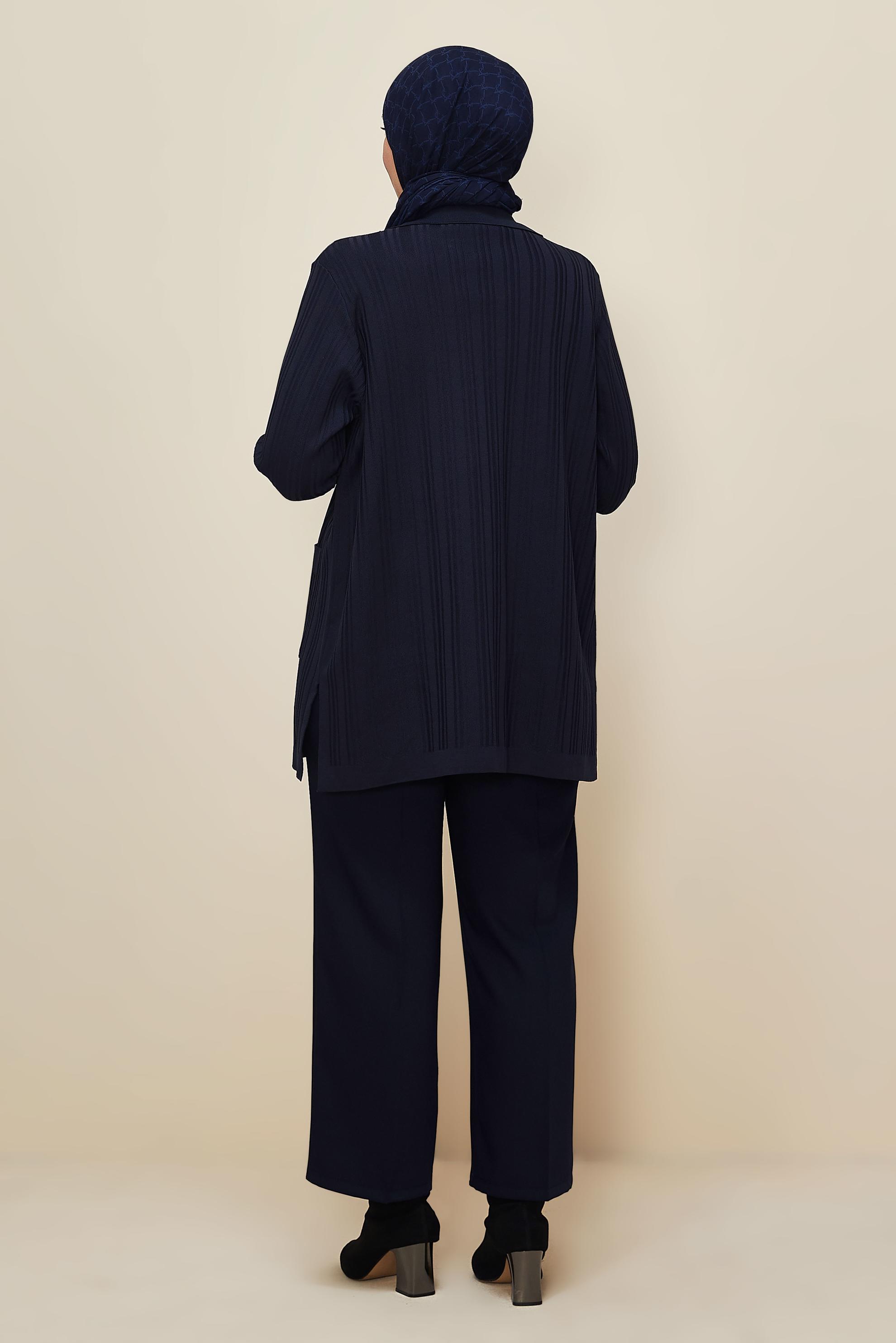 Vêtements hijab BLEU MARINE CARDIGAN EN MAILLE 20858