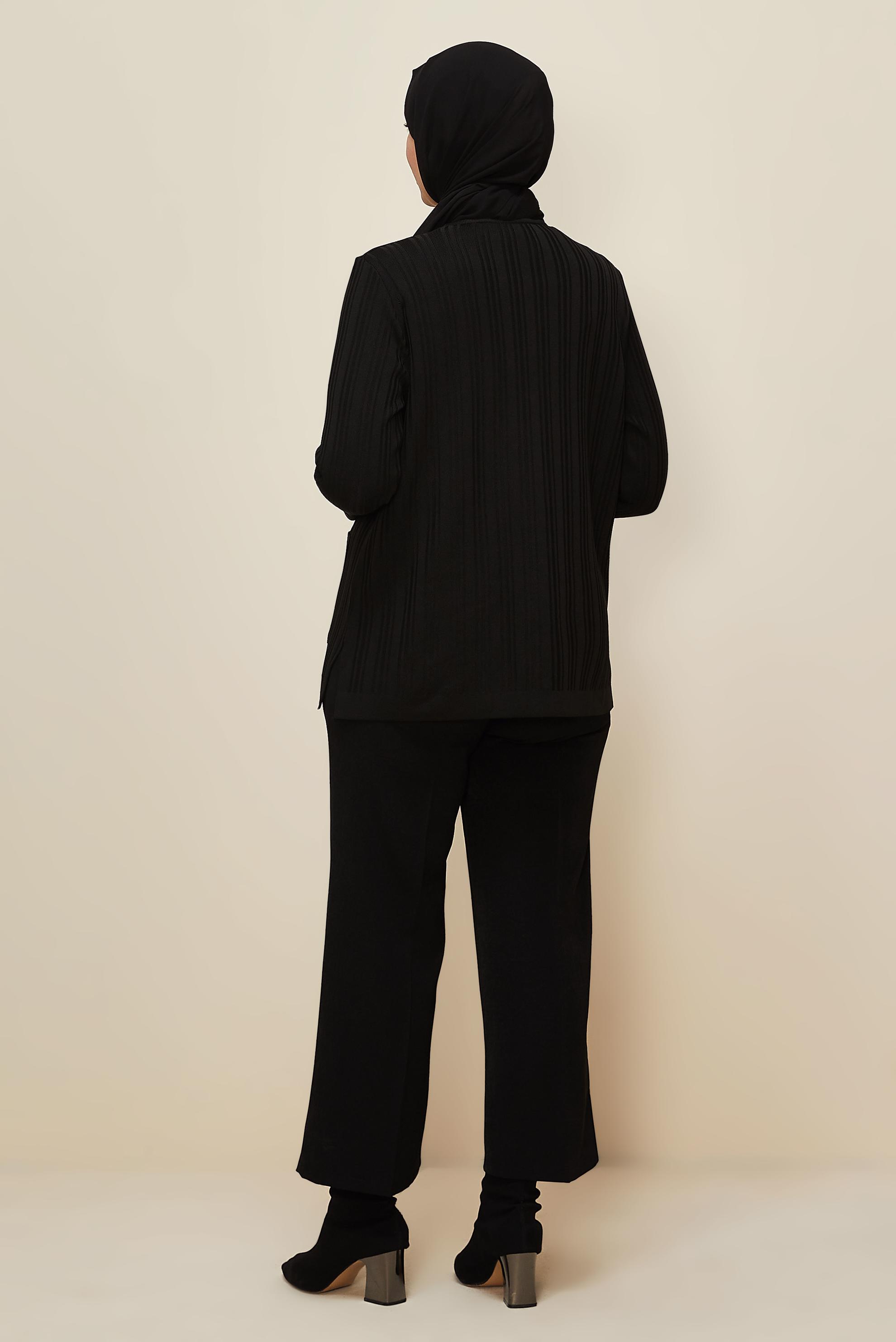 Vêtements hijab NOIR CARDIGAN EN MAILLE 20859