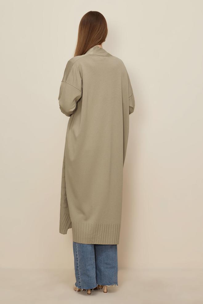 Tesettür giyim BEJ 45891 TRİKO HIRKA 40-48 - ALVİNA