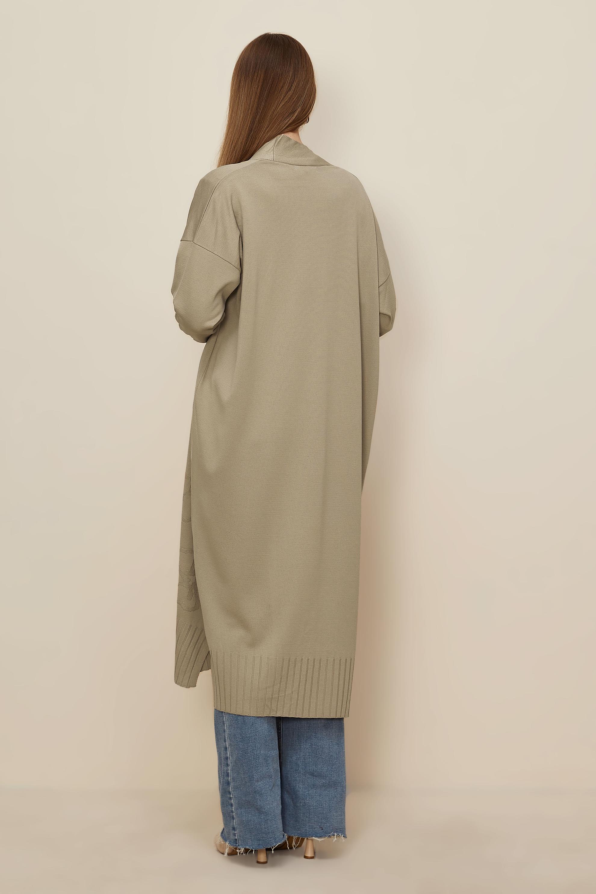 Tesettür giyim BEJ TRİKO HIRKA 45891