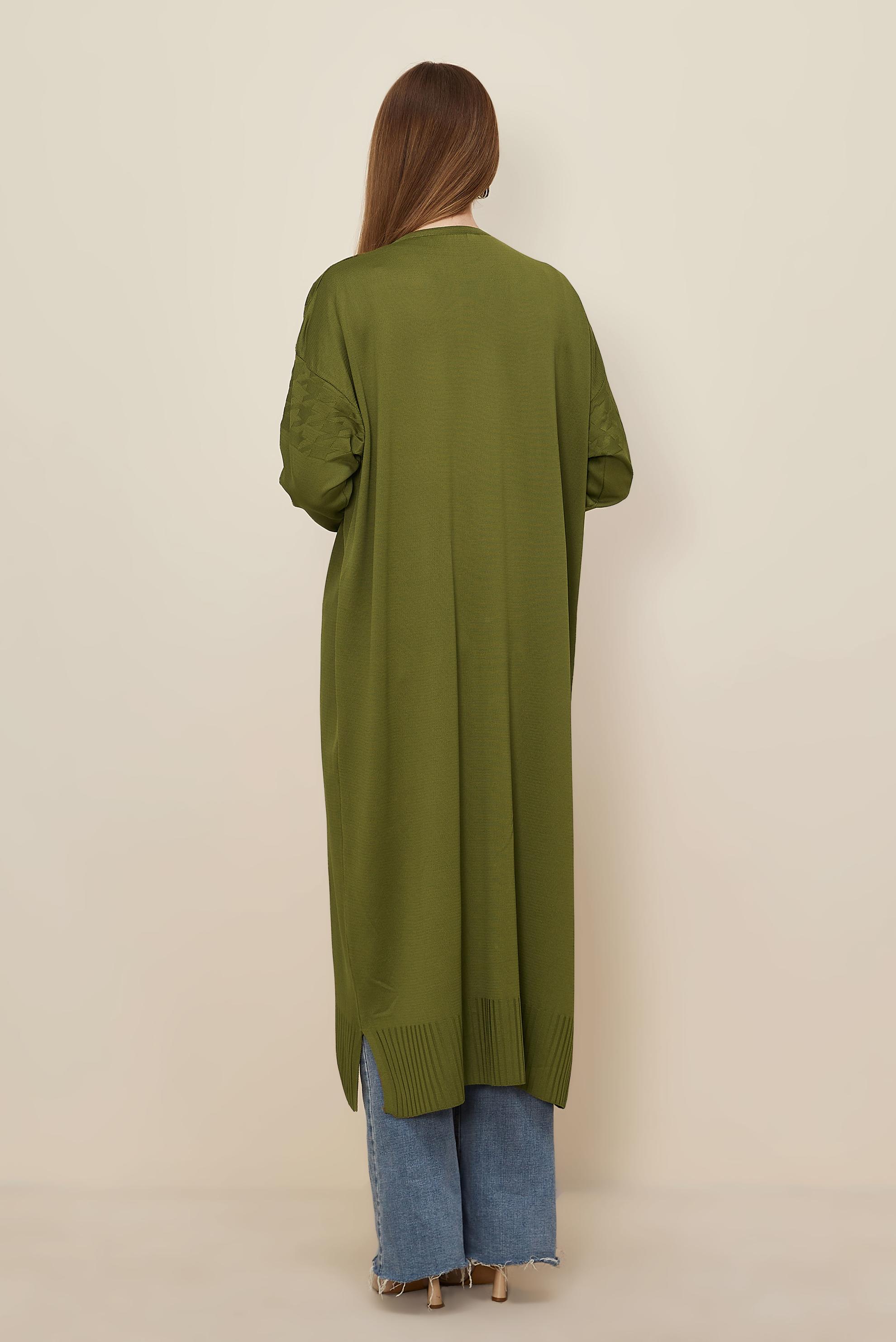 Hijab clothing GREEN BUTTONED KNITWEAR CARDIGAN 45893