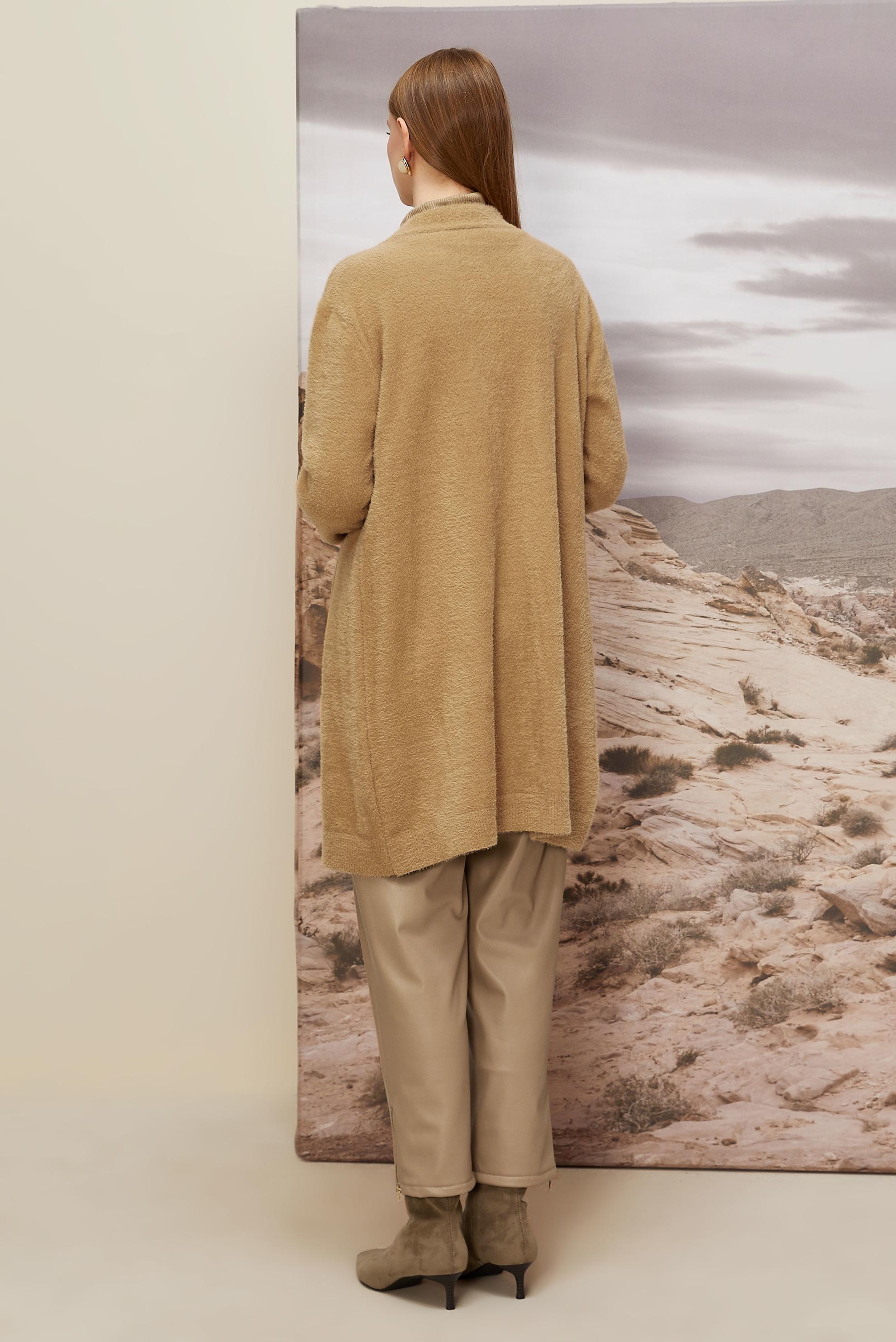 Hijab clothing BROWN KNITWEAR CARDIGAN 45926