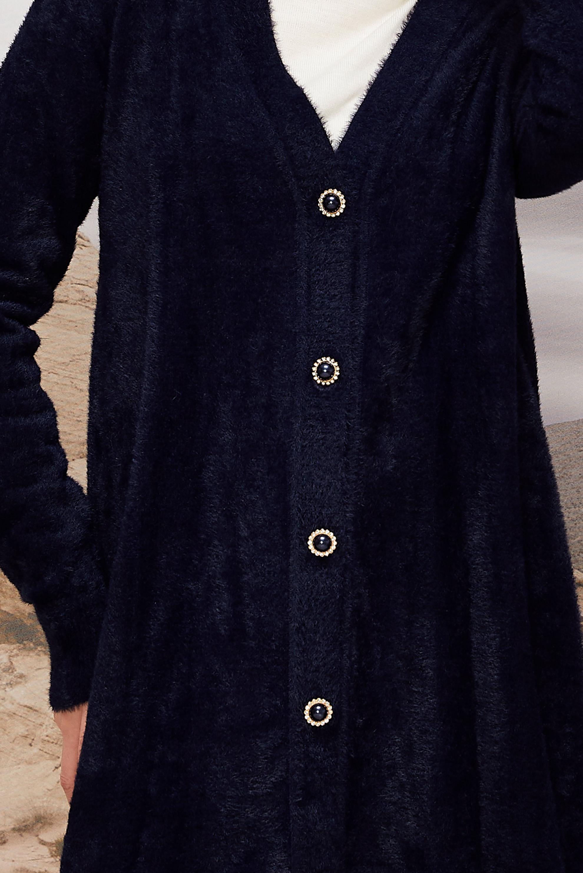 Hijab clothing NAVY BLUE KNITWEAR CARDIGAN 45926