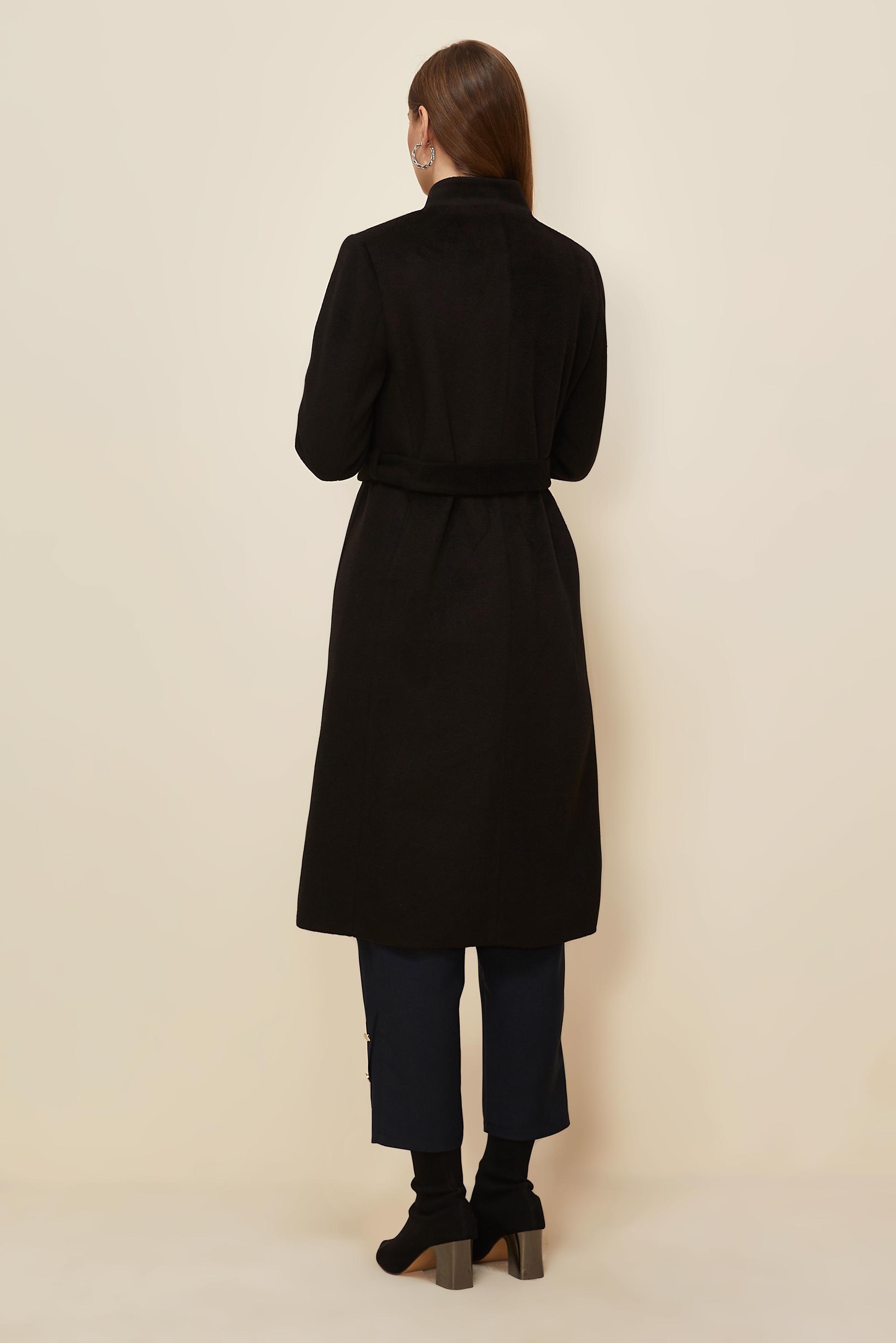 Vêtements hijab NOIR MANTEAU CACHE CEINTURE 90565