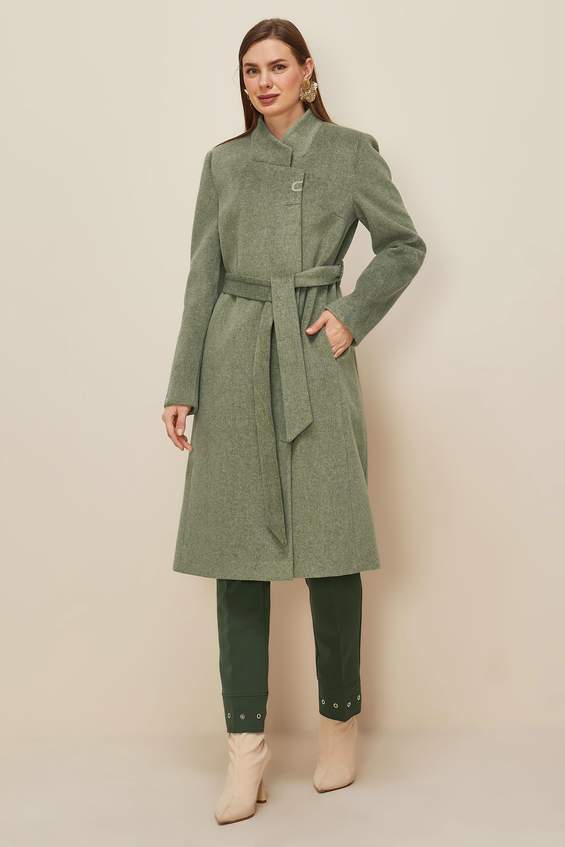 Hijab clothing KHAKI BELTED CACHE COAT 90565