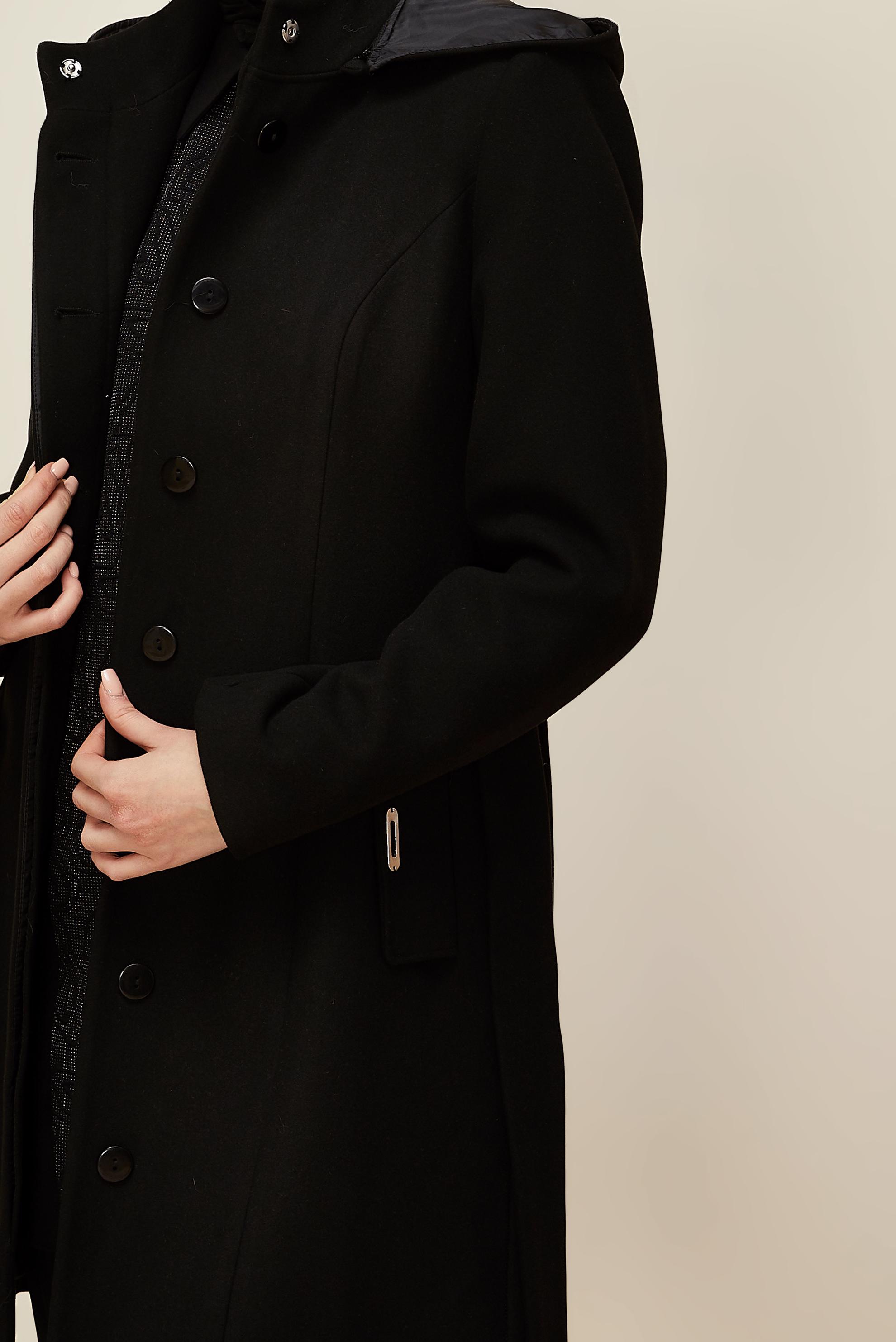 Tesettür giyim SİYAH KUŞAKLI KABAN 90566