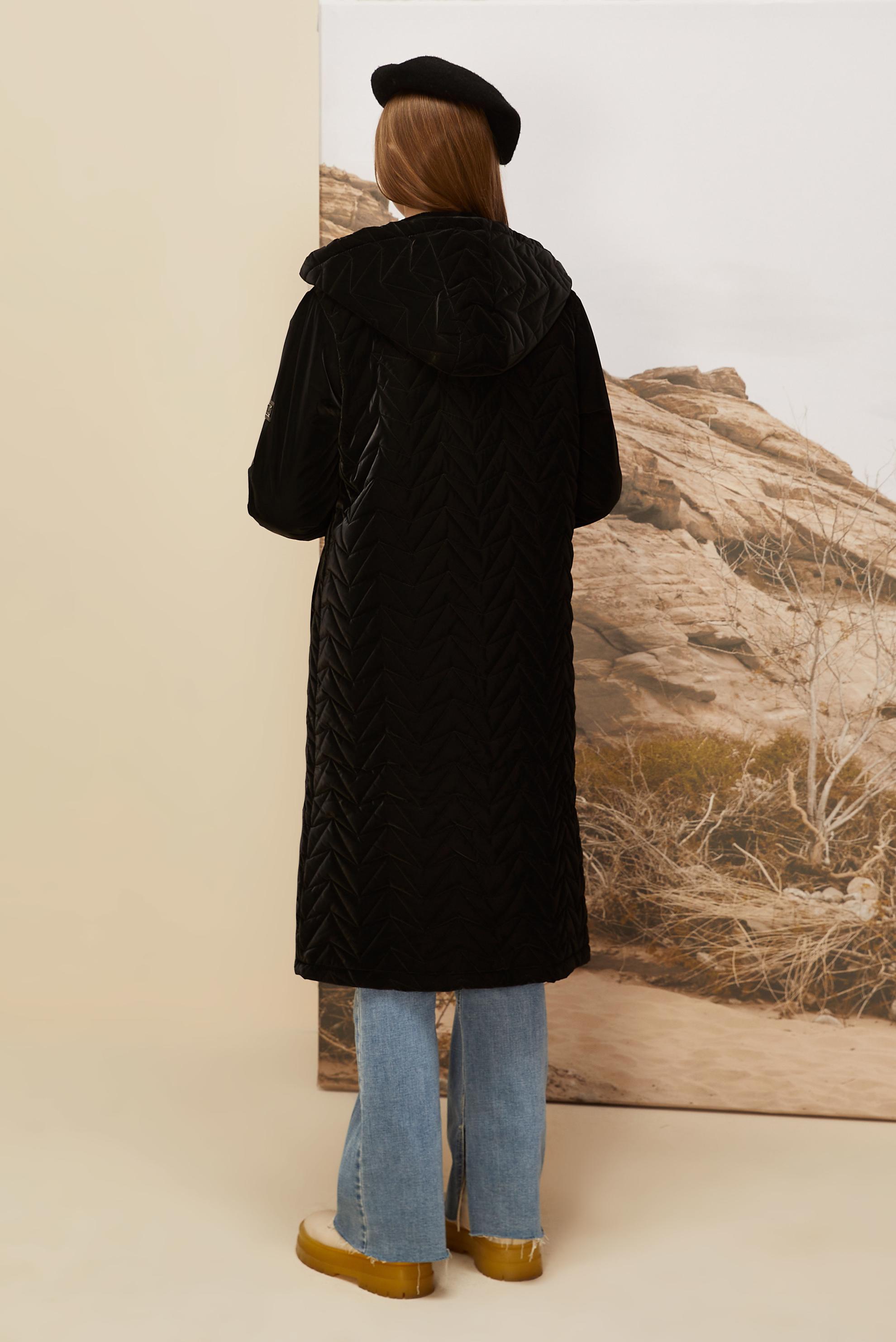 Vêtements hijab NOIR MANTEAU À CAPUCHE 90586