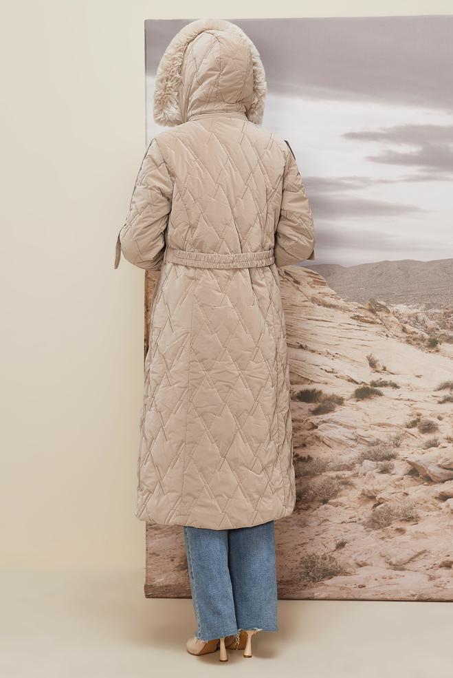 Hijab clothing BEIGE 90587 NOVO KABAN 38-44 - ALVİNA