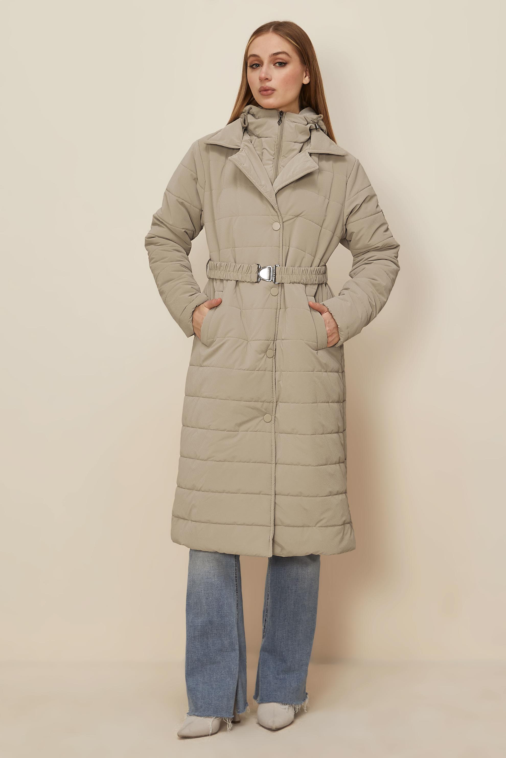 Tesettür giyim BEJ 90590 COMBO KABAN 38-44