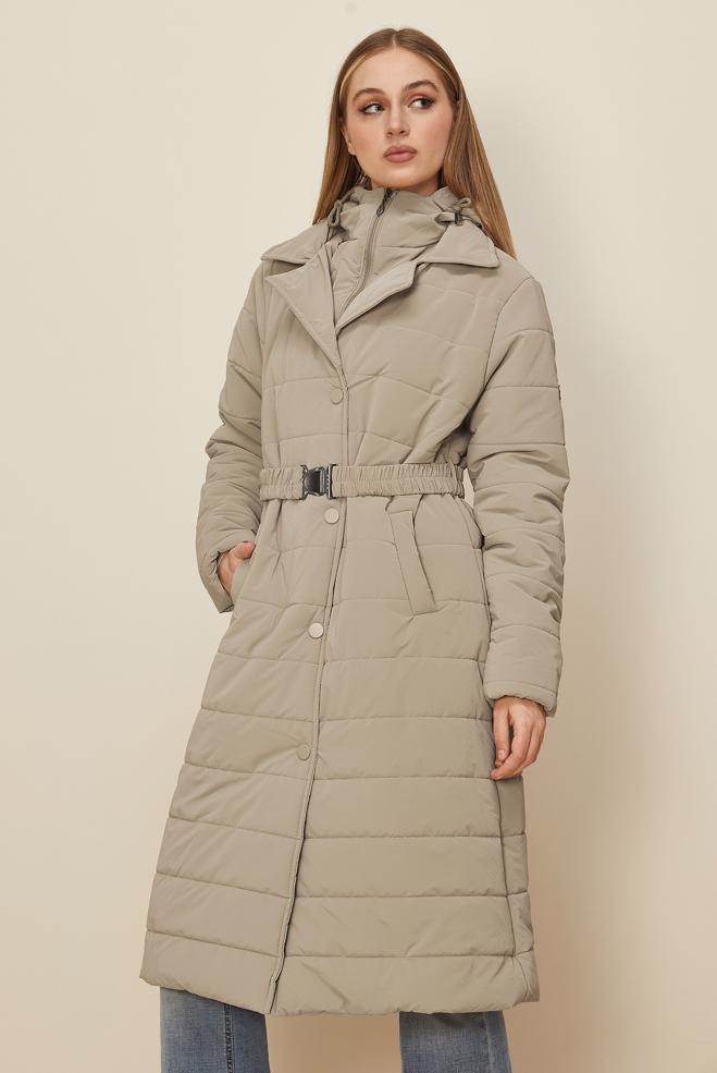 Tesettür giyim BEJ 90590 COMBO KABAN 38-44 - ALVİNA