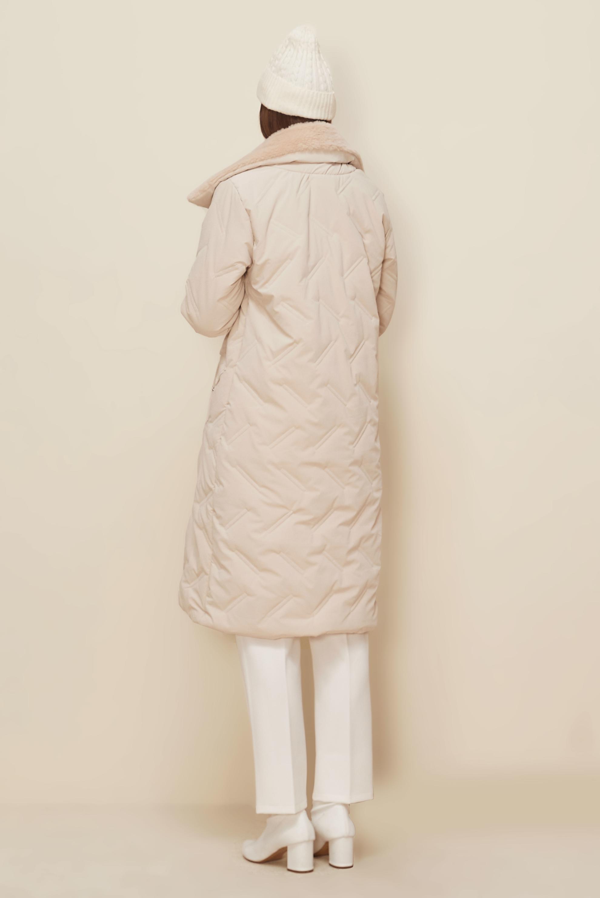 Vêtements hijab BEIGE MANTEAU MATELASSÉ 90591