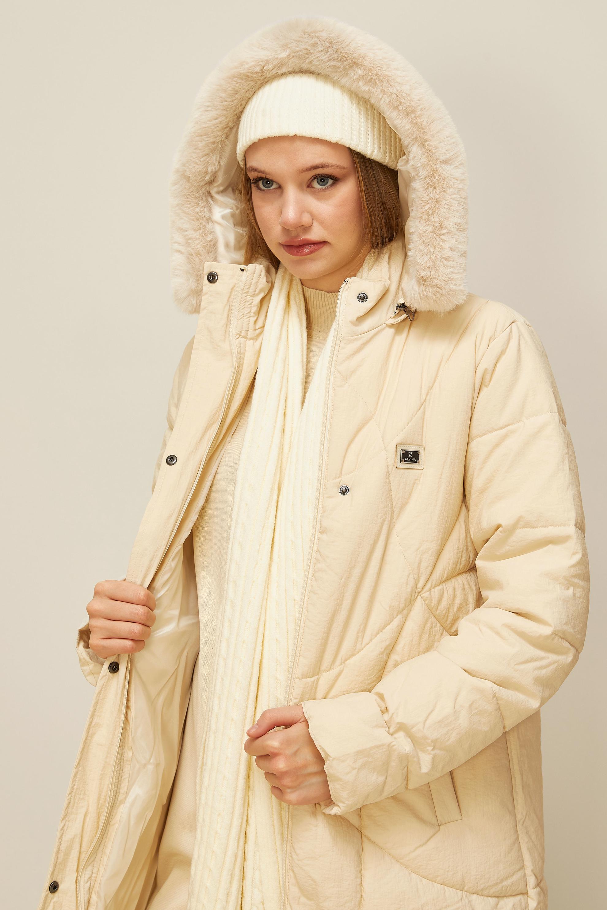 Vêtements hijab BEIGE MANTEAU À CAPUCHE 90593