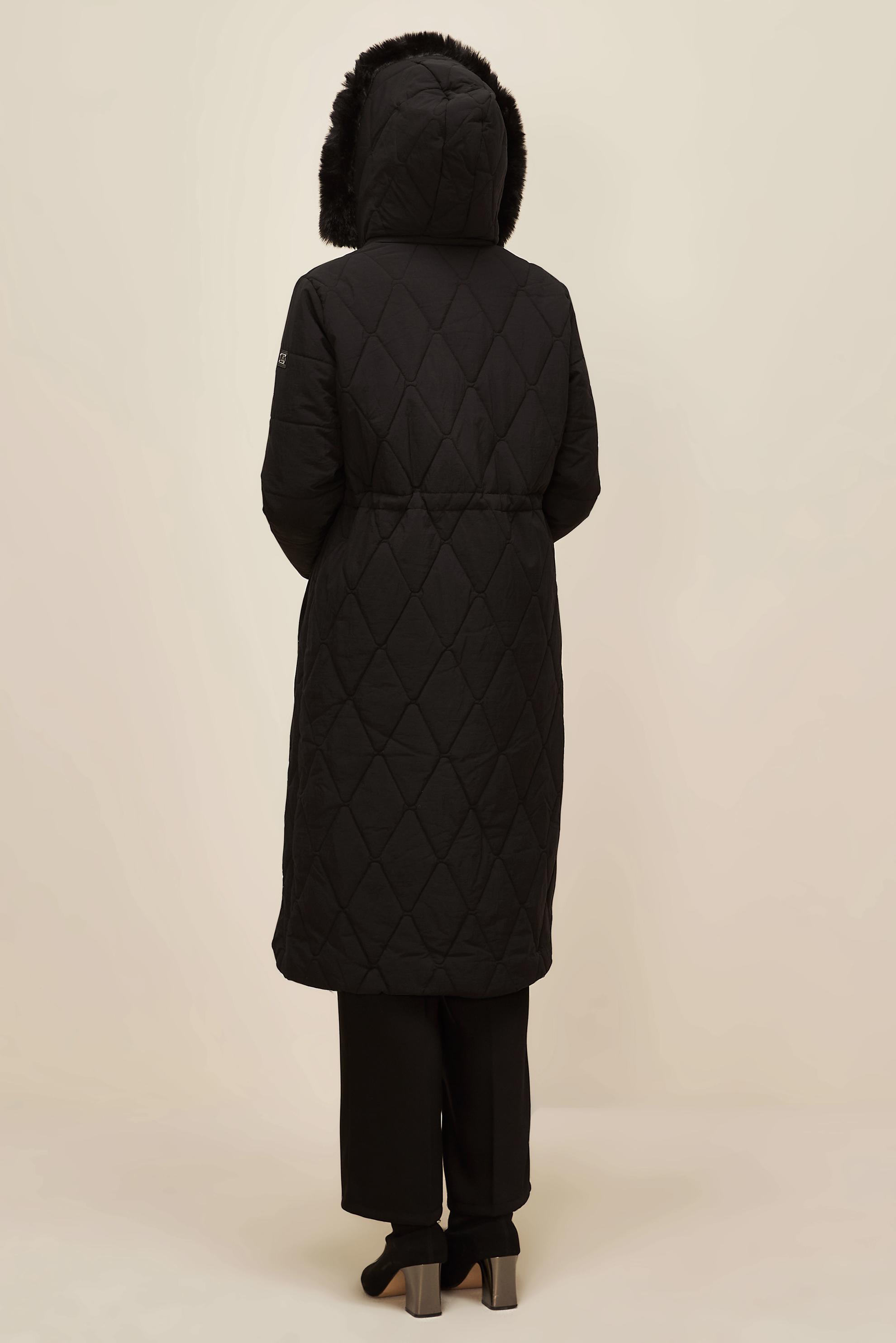 Vêtements hijab NOIR MANTEAU À CAPUCHE 90594