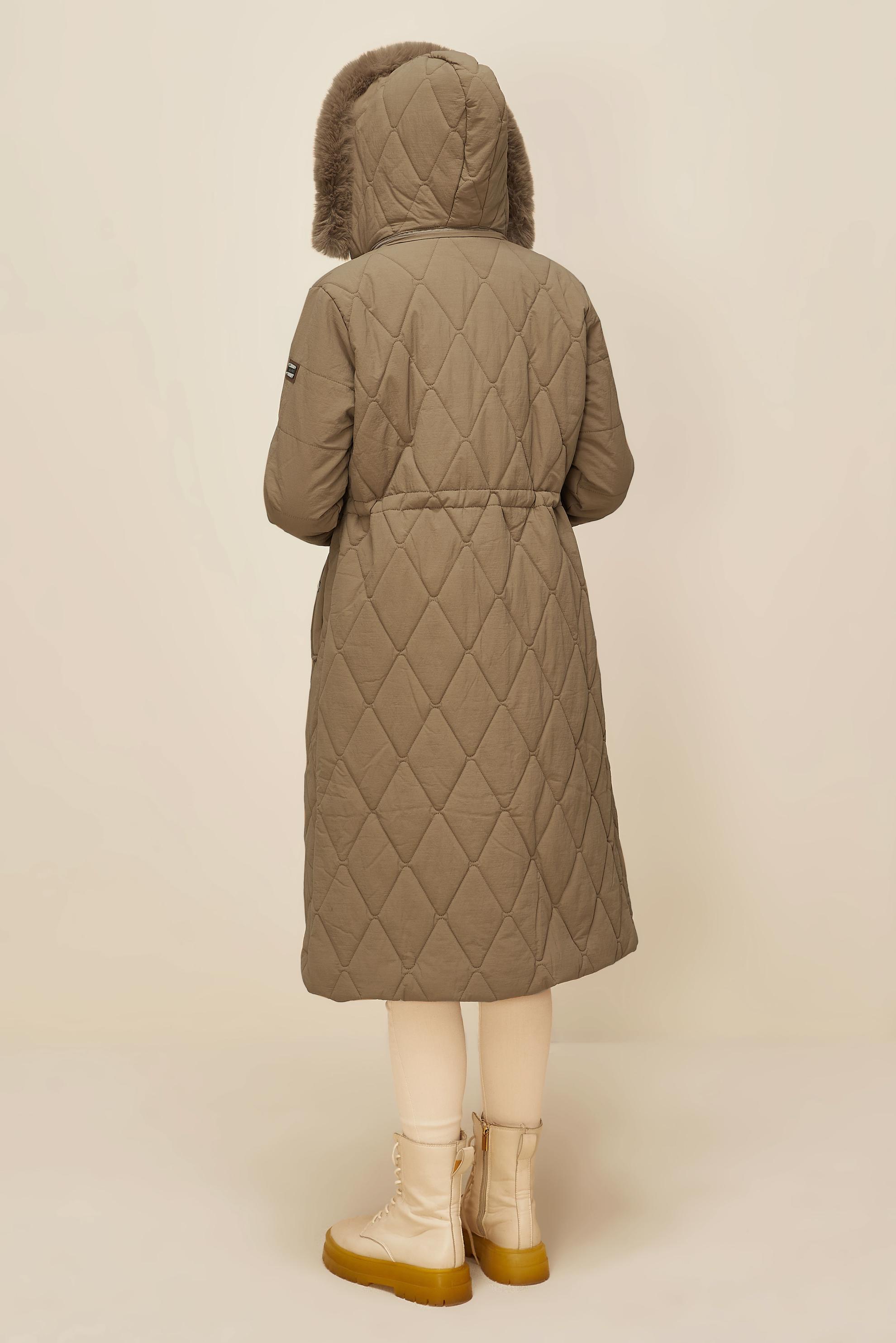 Vêtements hijab BRUN MANTEAU À CAPUCHE 90594