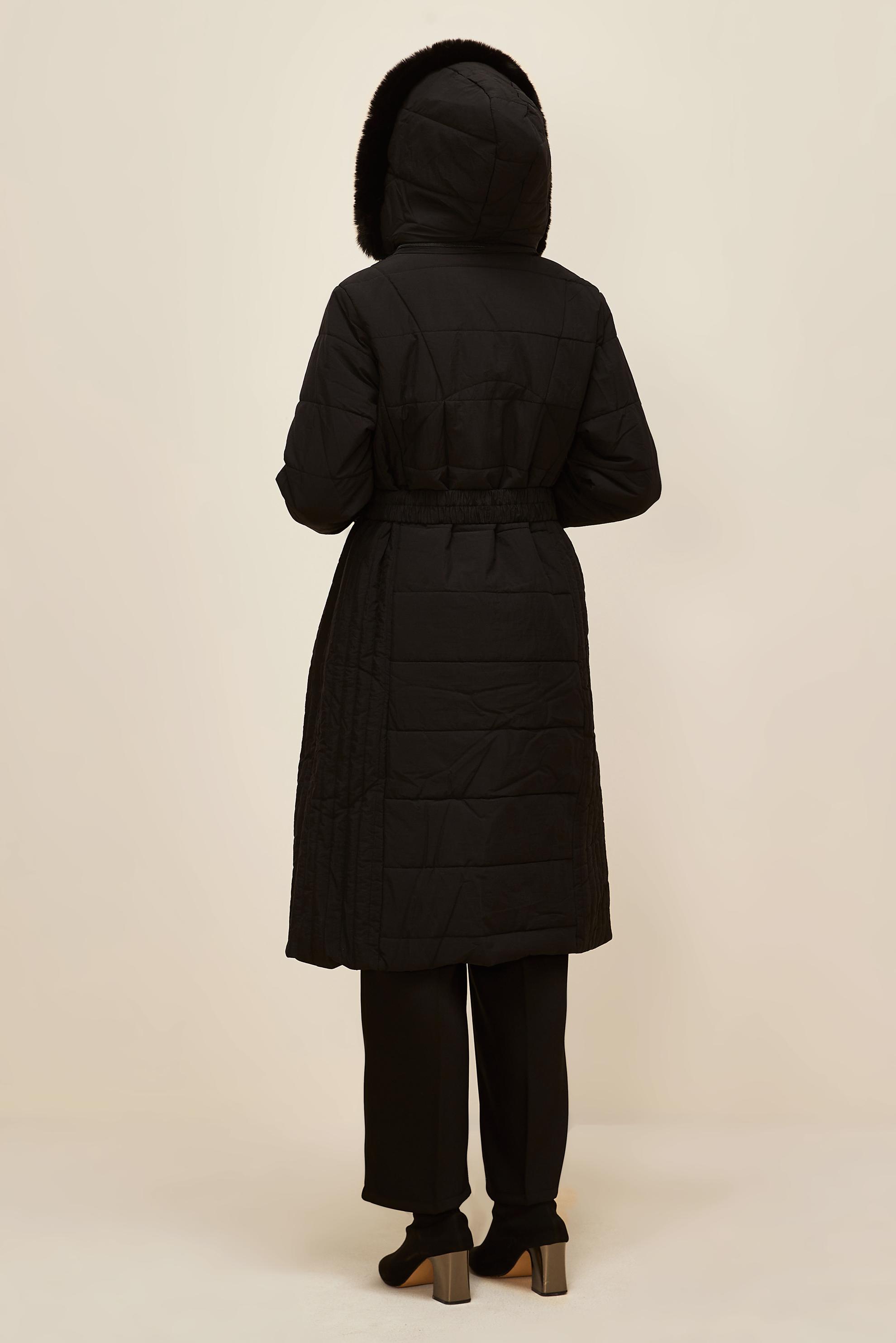 Vêtements hijab NOIR MANTEAU CEINTURÉ 90600