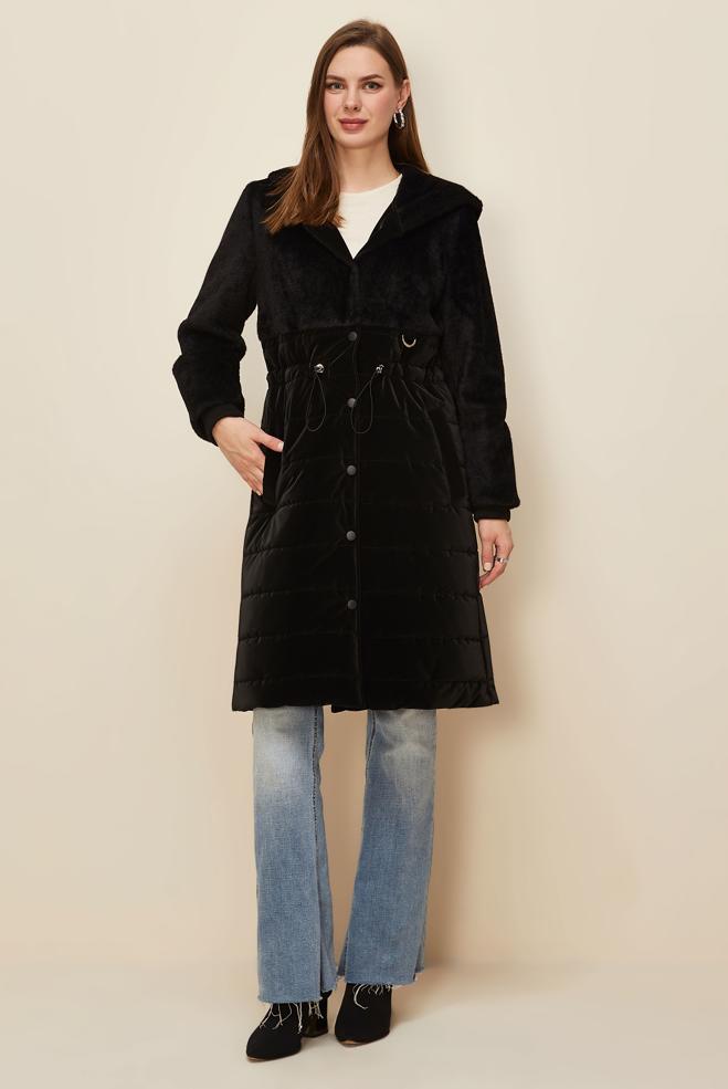 Tesettür giyim SİYAH 90601 NOVO KABAN 38-44 TEK 42 - ALVİNA