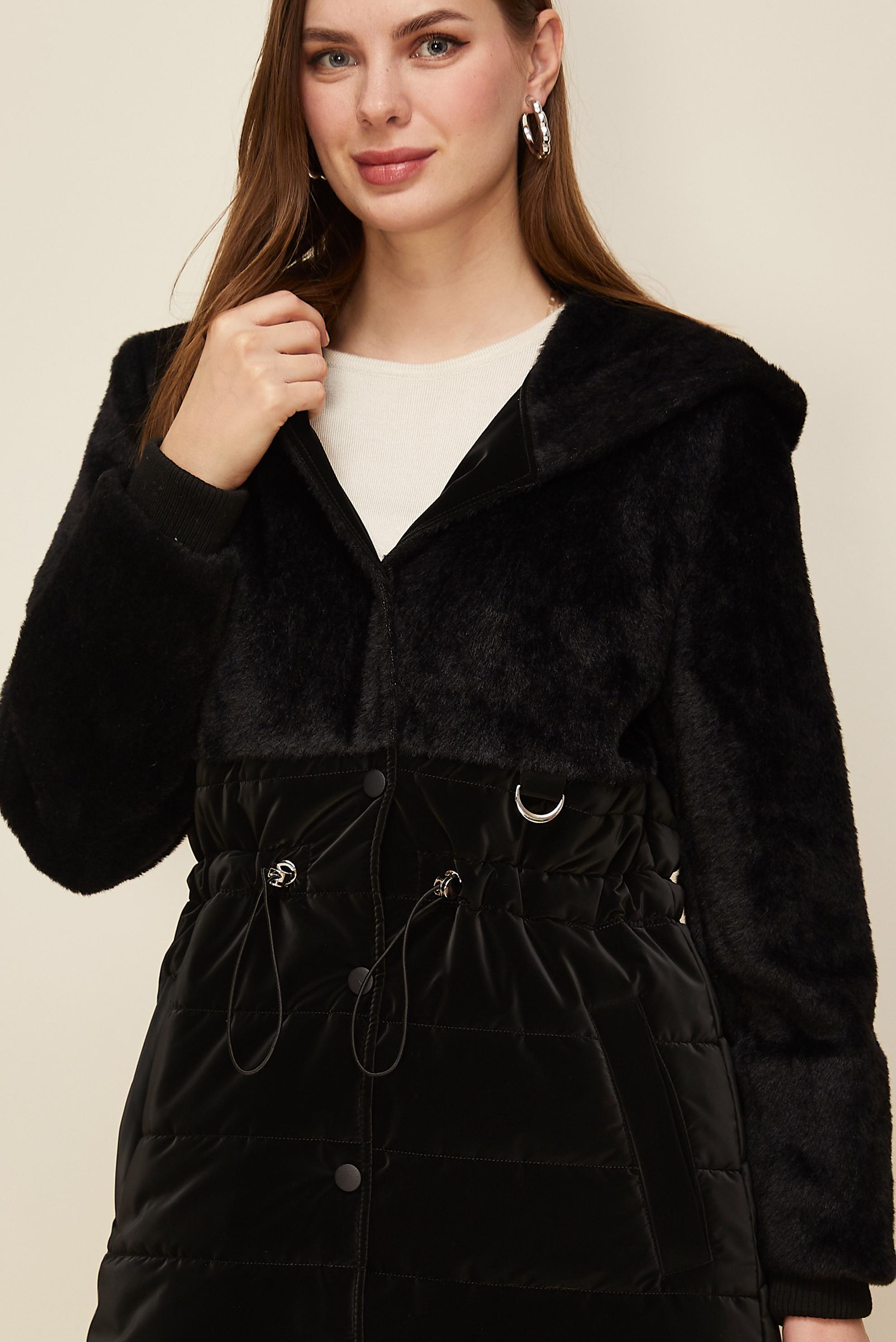 Tesettür giyim SİYAH 90601 NOVO KABAN 38-44 TEK 42