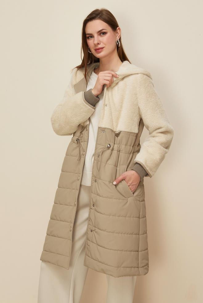 Tesettür giyim BEJ 90601 NOVO KABAN 38-44 TEK 42 - ALVİNA