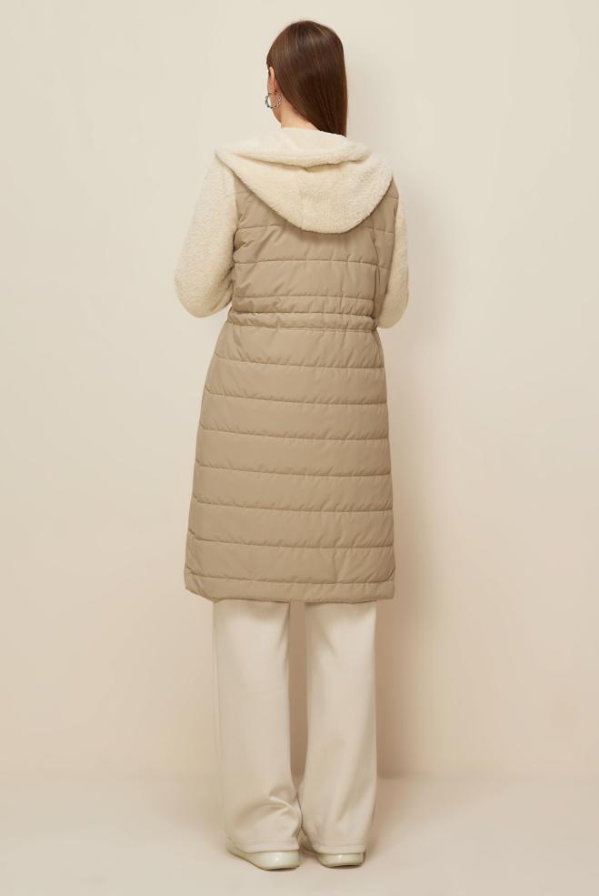 Tesettür giyim BEJ 90601 NOVO KABAN 38-44 TEK 42 - ALVİNA