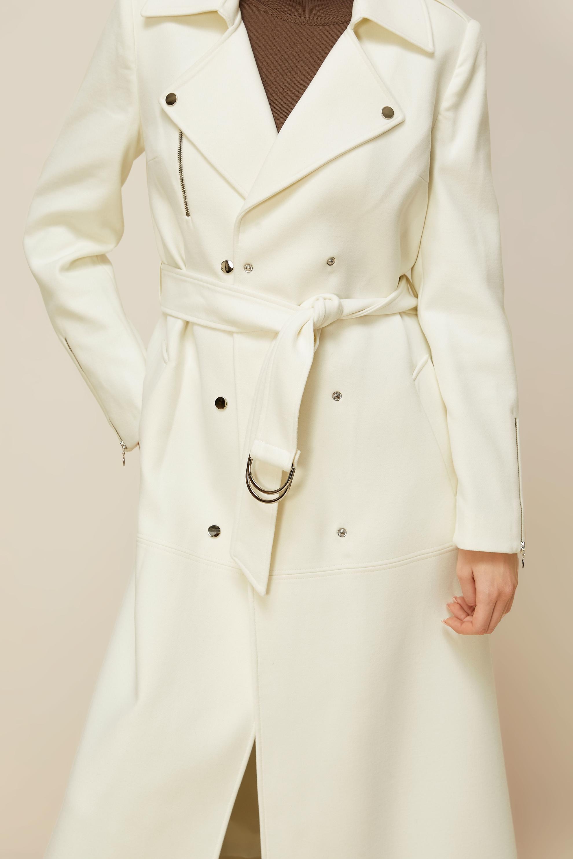 Hijab clothing WHITE 90603 WİNTER ALMEDA KABAN 38-46 TEK42