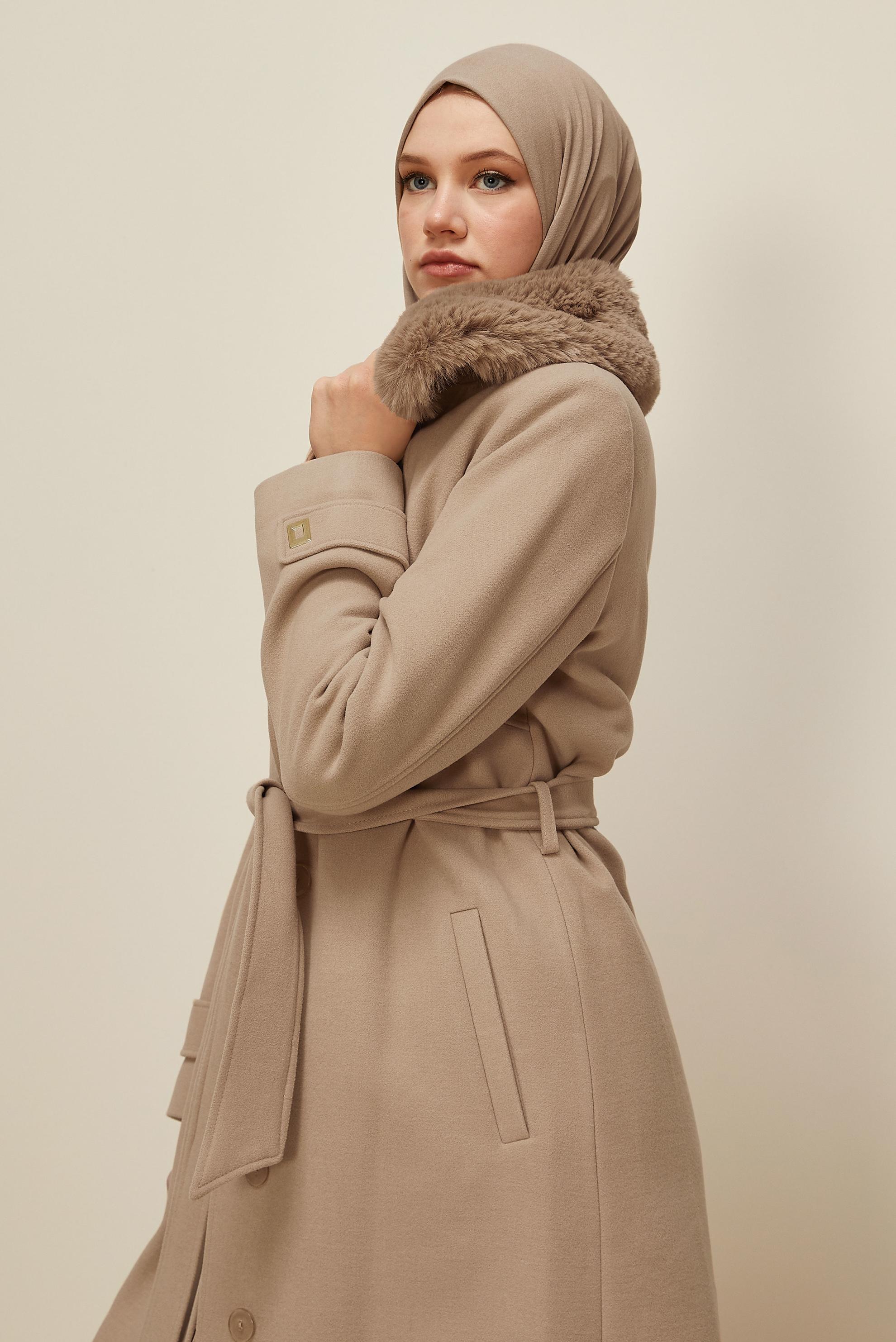 Hijab clothing BEIGE 90604 DİANA SOFT KABAN 38-46 TEK42