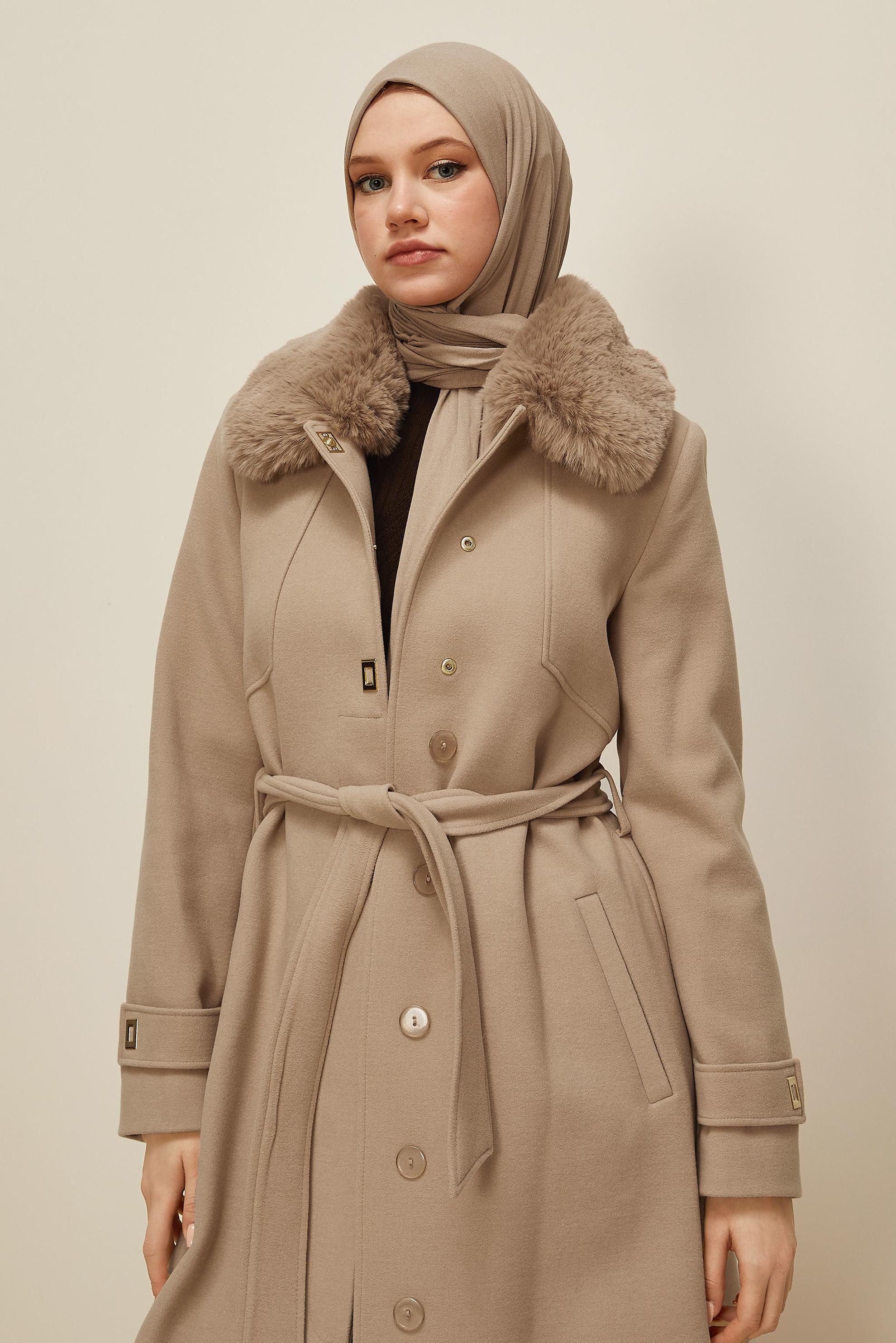 Hijab clothing BEIGE 90604 DİANA SOFT KABAN 38-46 TEK42