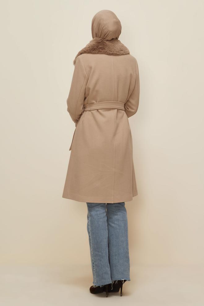 Hijab clothing BEIGE 90604 DİANA SOFT KABAN 38-46 TEK42 - ALVİNA