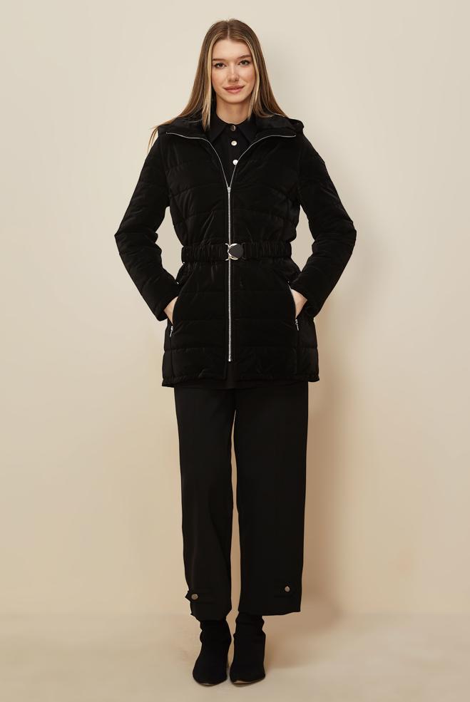 Tesettür giyim SİYAH 90608 BERLİN KABAN 38-44 TEK 40 - ALVİNA