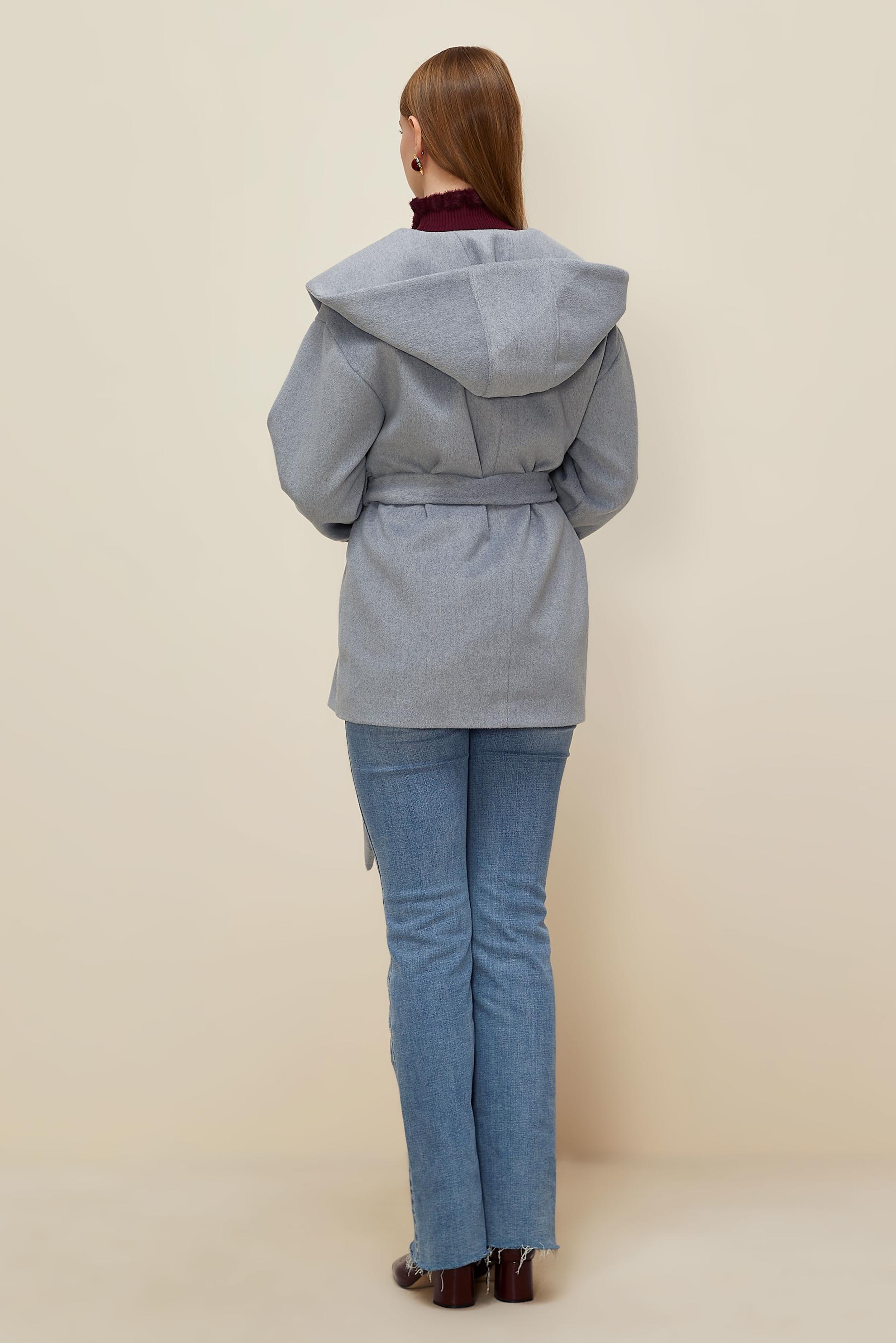 Vêtements hijab GRIS MANTEAU CACHET CEINTURÉ 90609