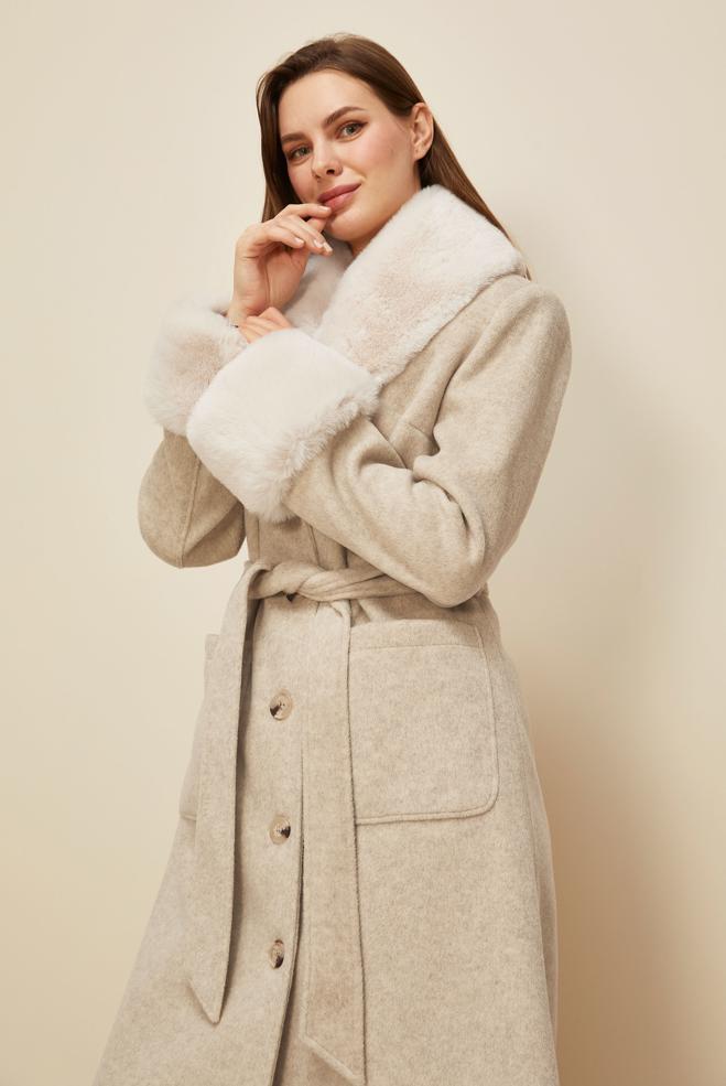 Tesettür giyim BEJ 90613 KASHA KABAN 38-46 TEK 40 - ALVİNA