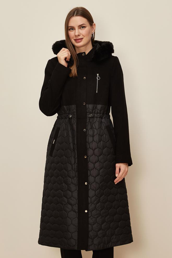 Tesettür giyim SİYAH 90614 DİANA SOFT KABAN 38-46 TEK40 - ALVİNA