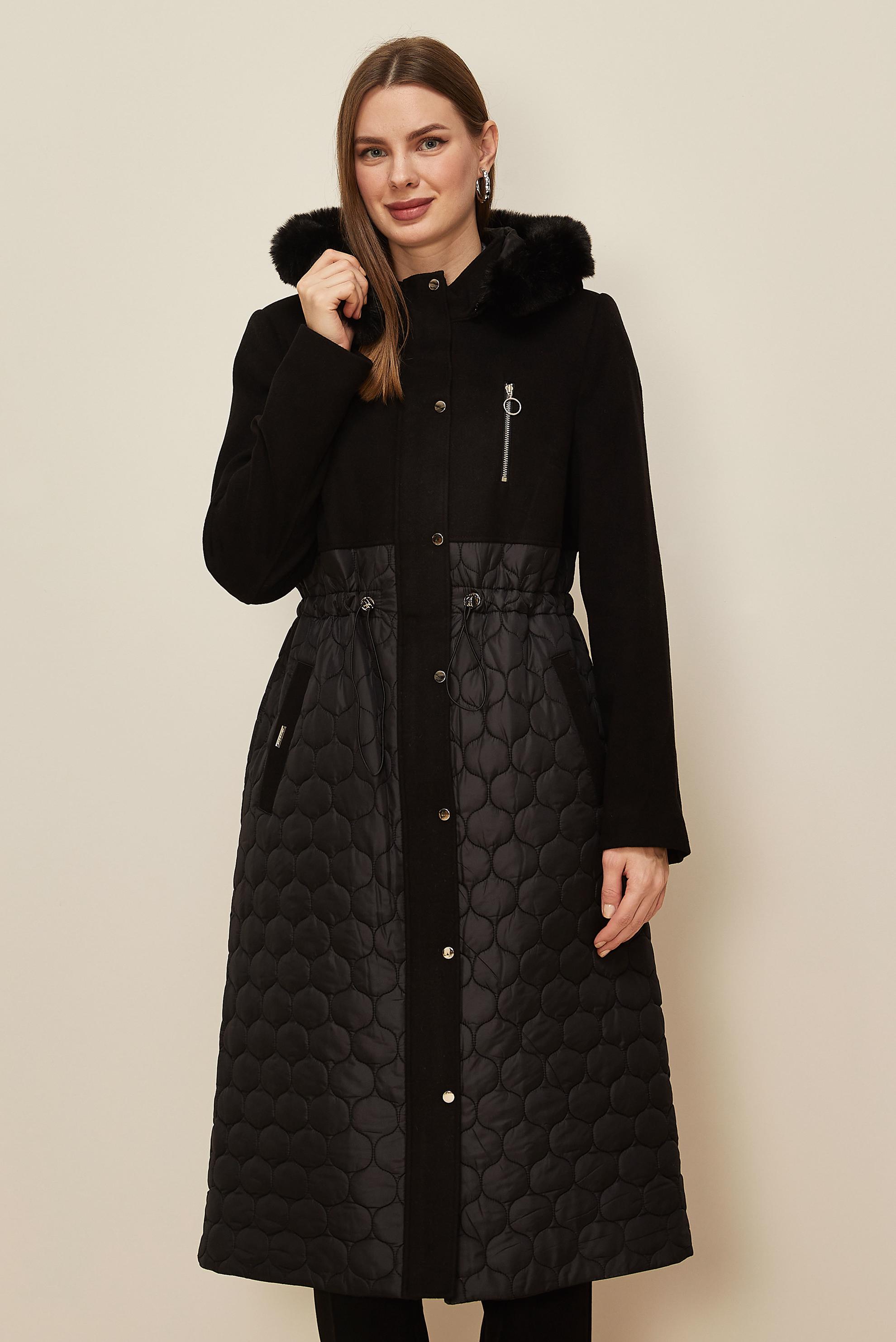 Tesettür giyim SİYAH 90614 DİANA SOFT KABAN 38-46 TEK40