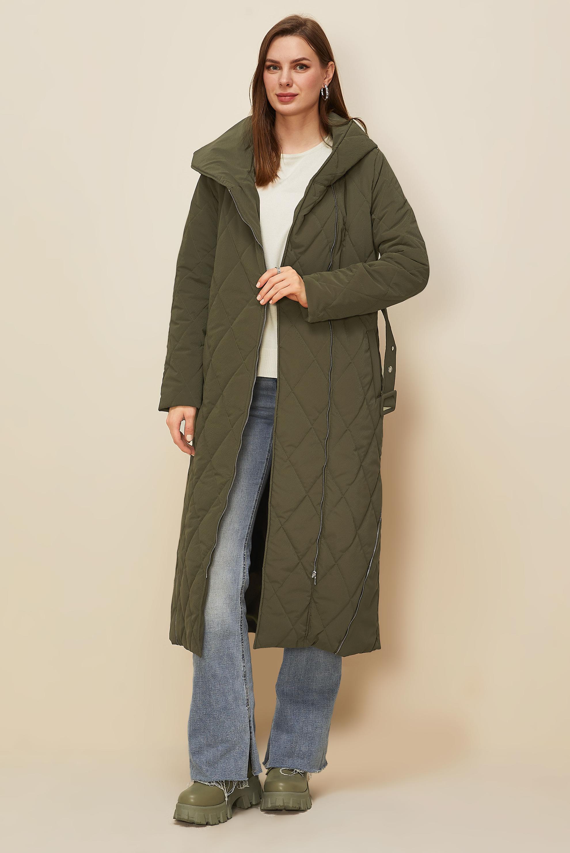 Tesettür giyim HAKİ 90615 COMBO KABAN 38-44 TEK40